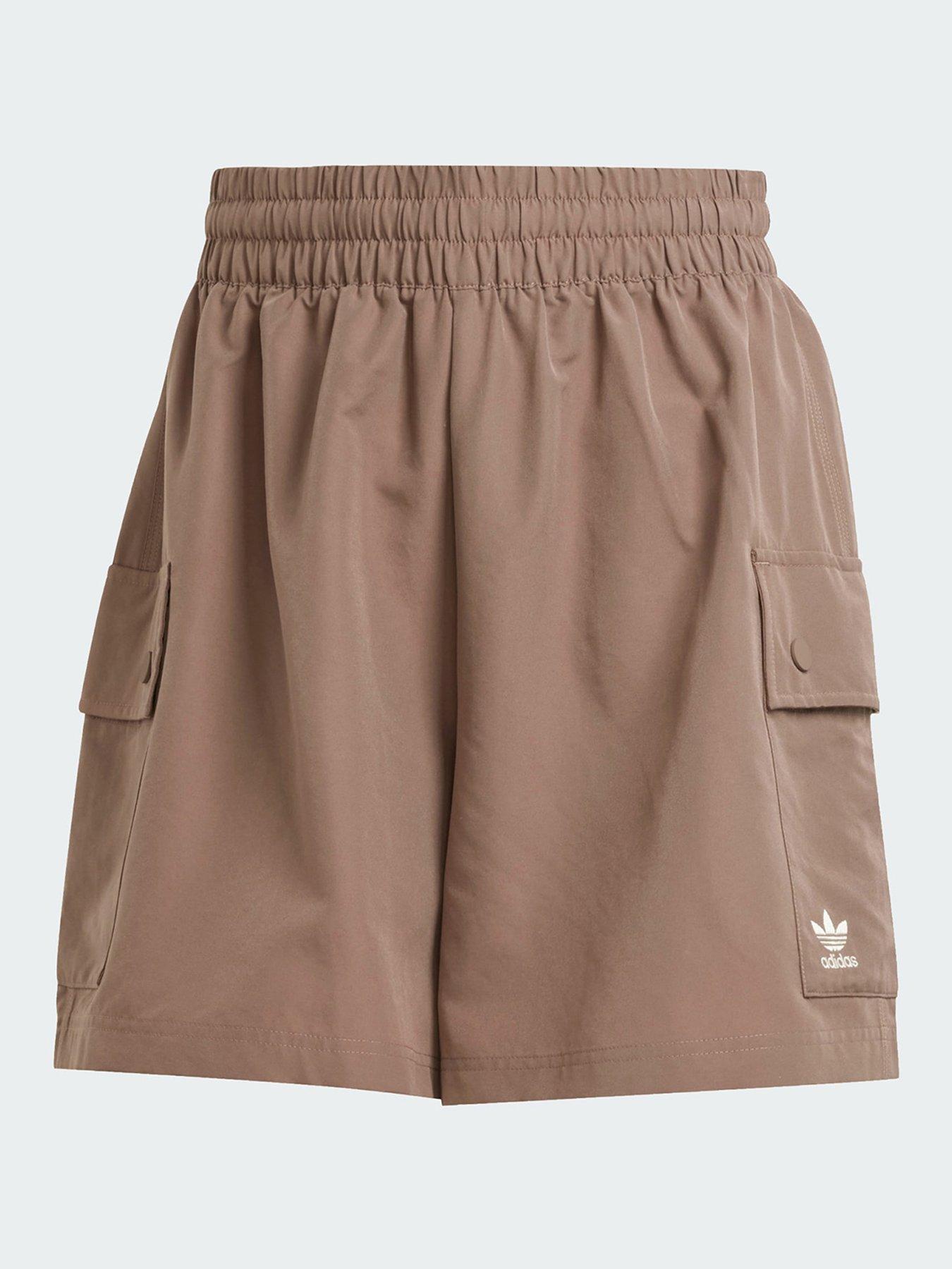 Image 5 of 5 of adidas Originals Essentials Woven High-Waist Cargo Shorts