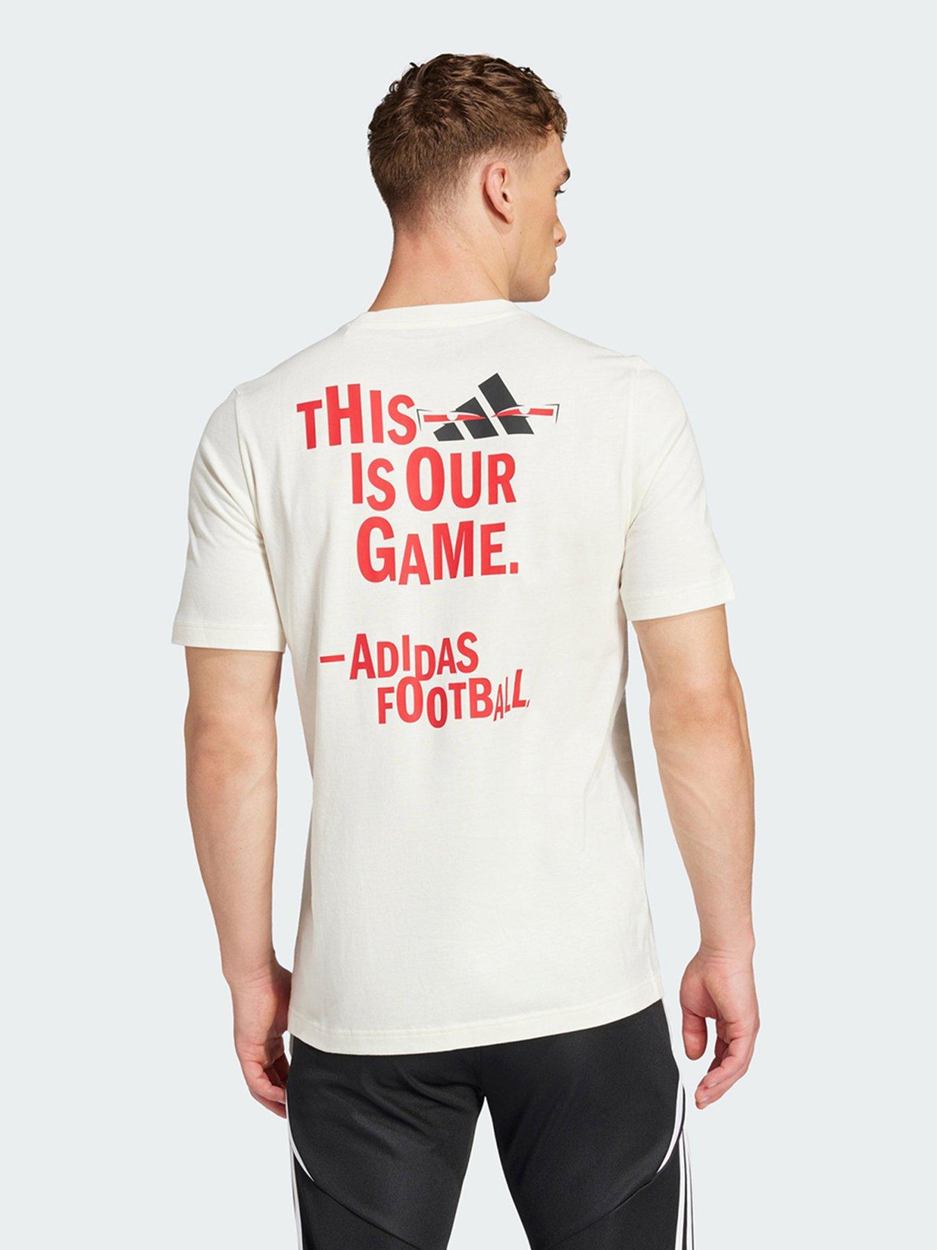Image 2 of 5 of adidas Football Graphic Tee - White