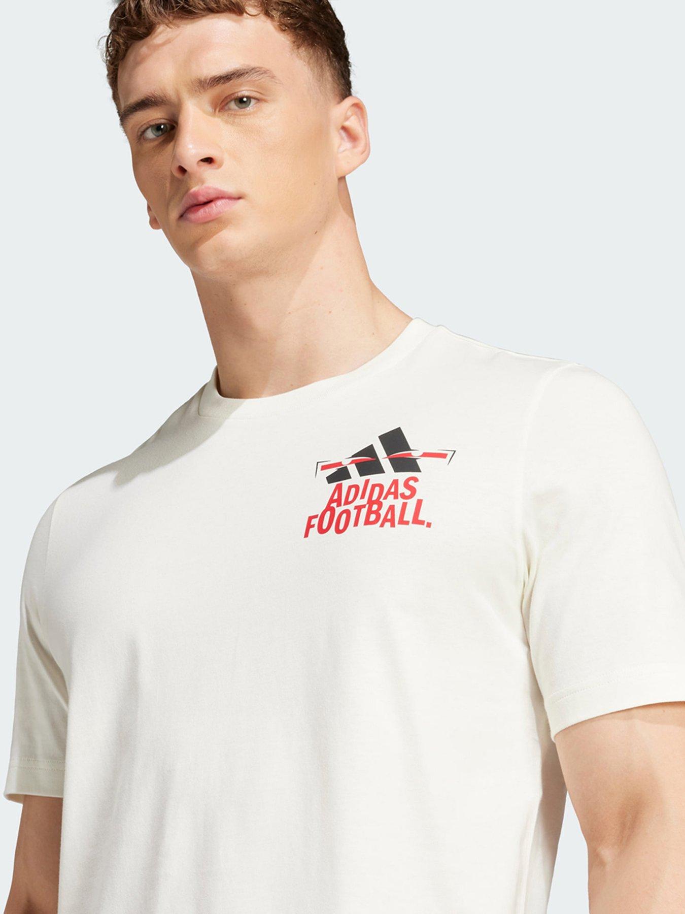 Image 3 of 5 of adidas Football Graphic Tee - White