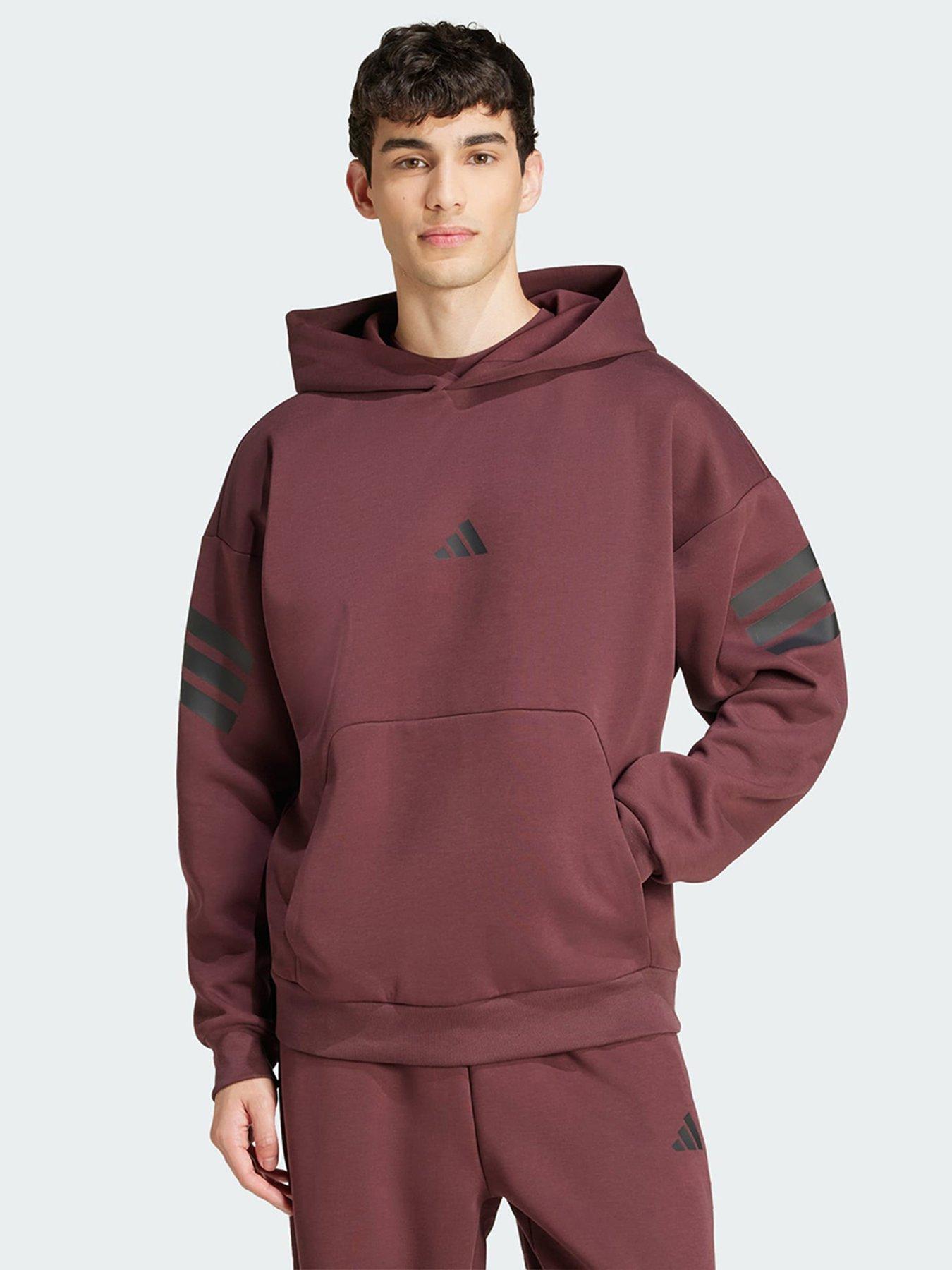 undefined Future Icons 3-Stripes Hoodie - Dark Red