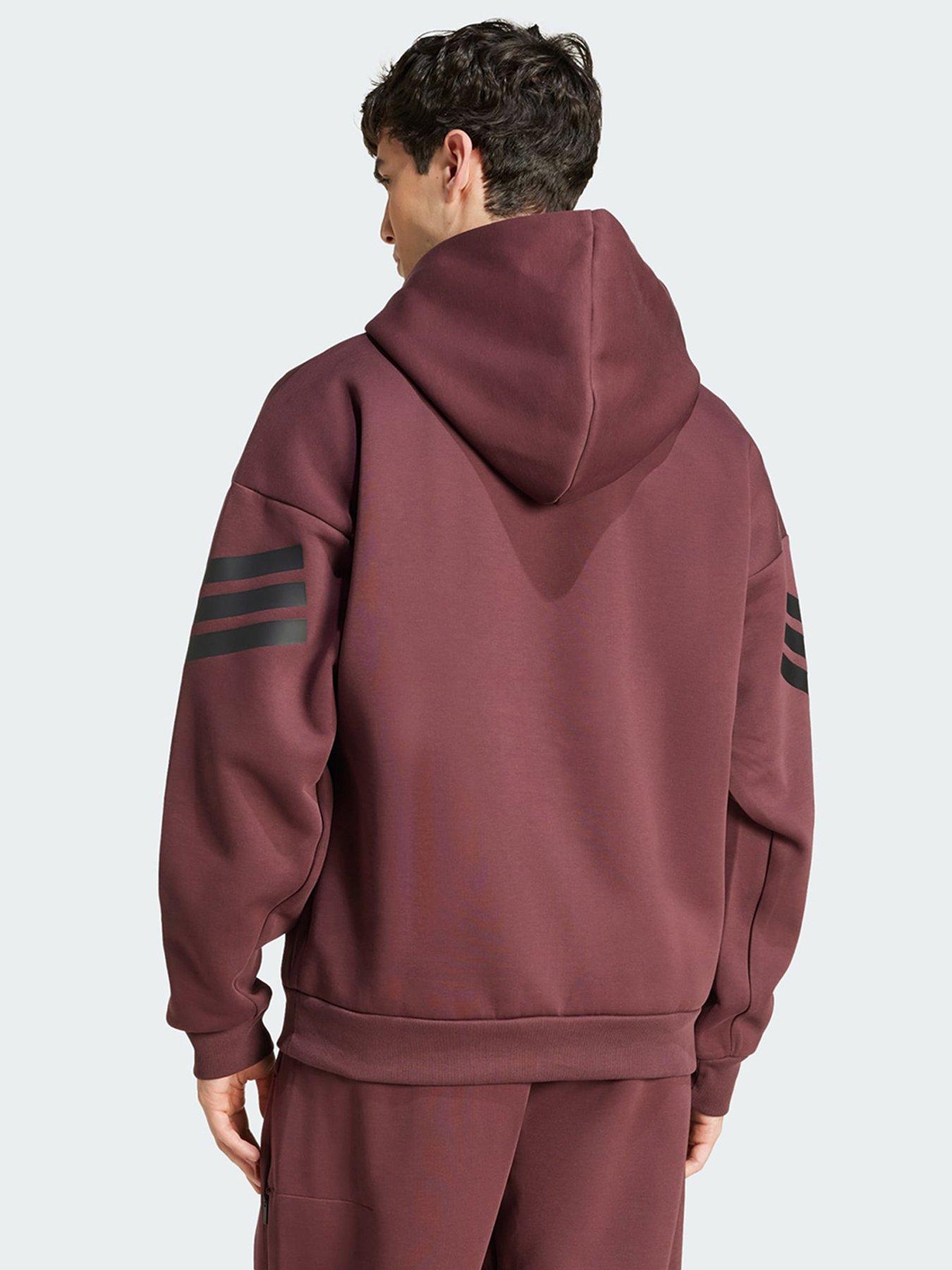 adidas Future Icons 3-Stripes Hoodie Dark Red Very