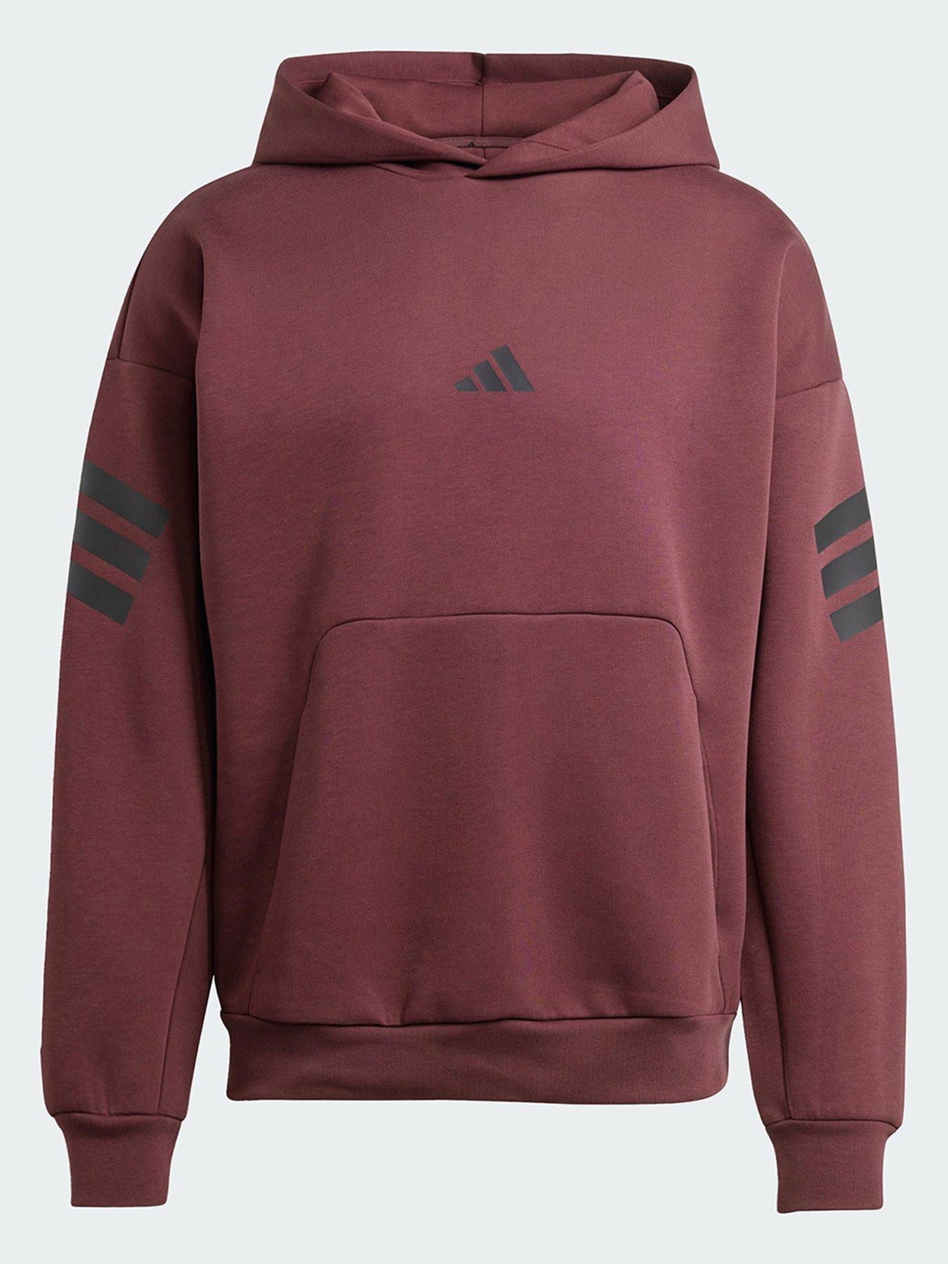 adidas Future Icons 3-Stripes Hoodie Dark Red Very - Main Image