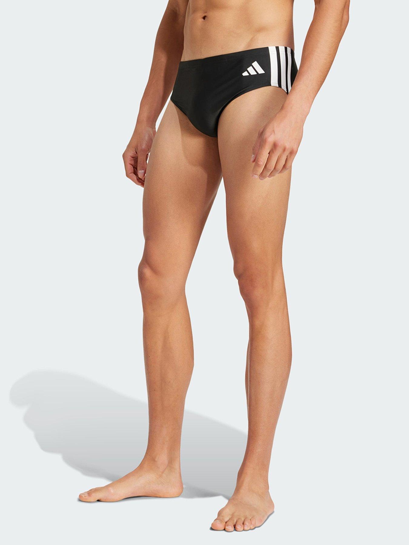 undefined 3-Stripes Swim Trunks - Black/White