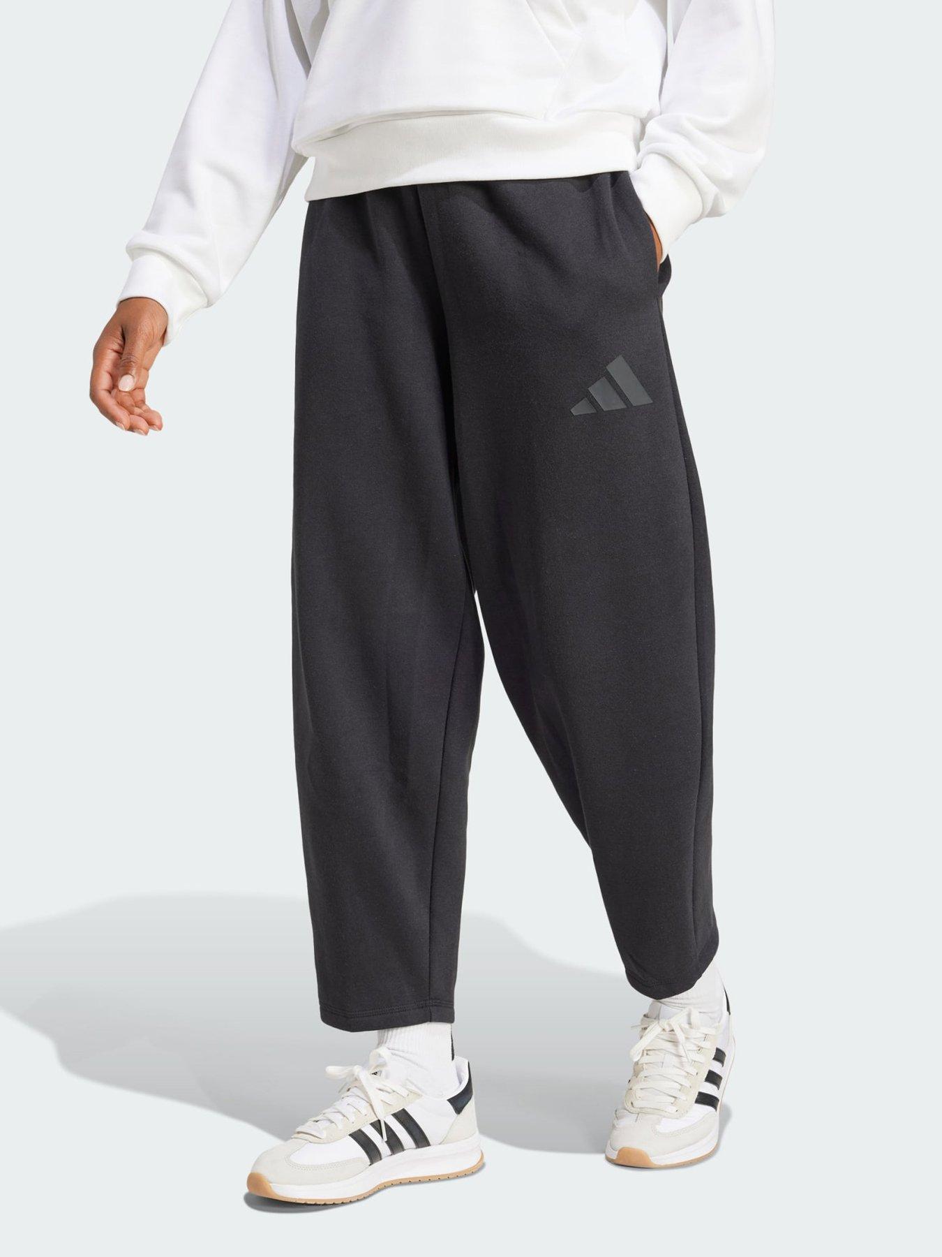 adidas Essentials Contemporary Logo Fleece Barrel Pants - White