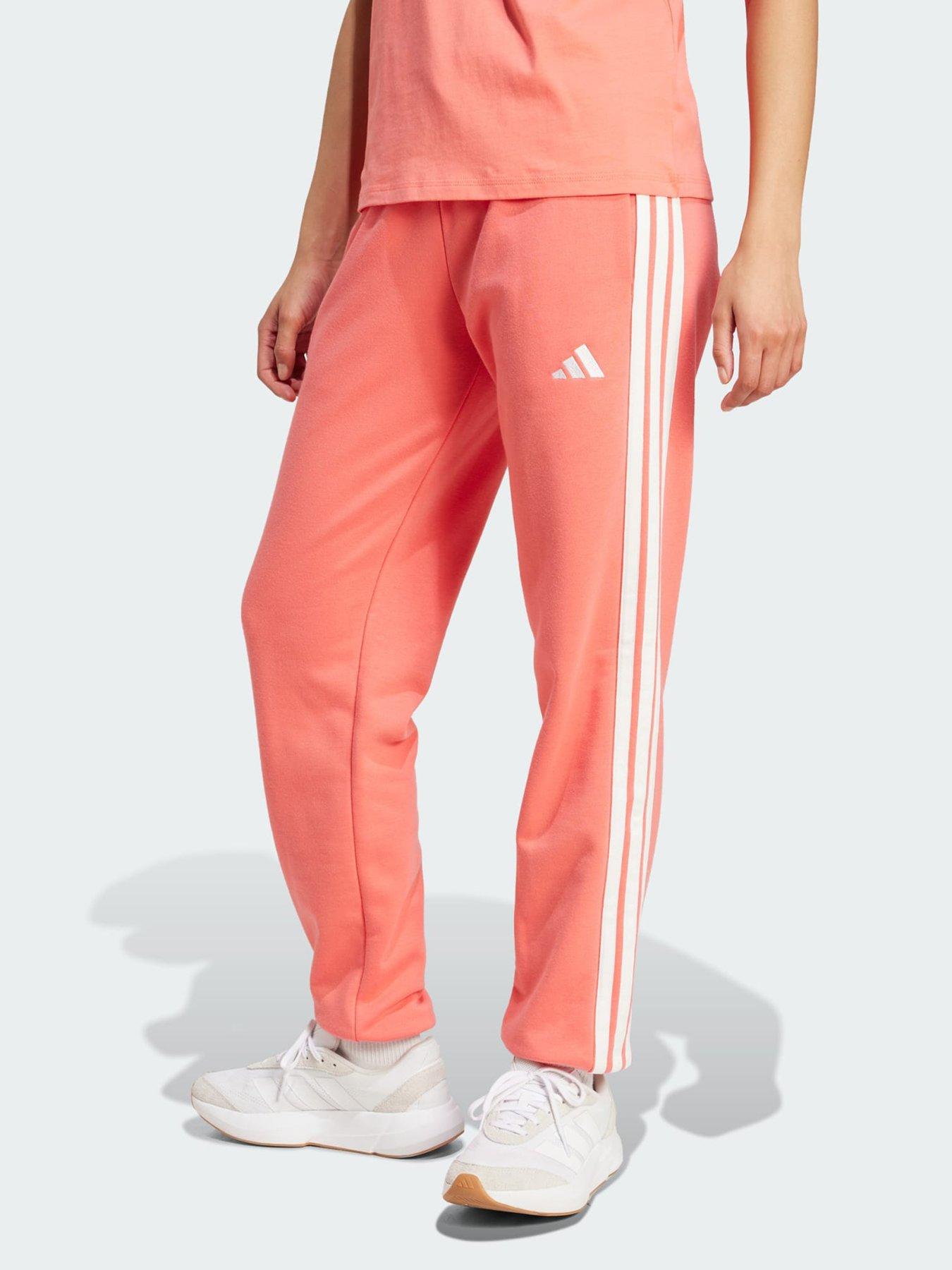 undefined Essentials 3-Stripes French Terry Cuffed Pants - Dark Blue