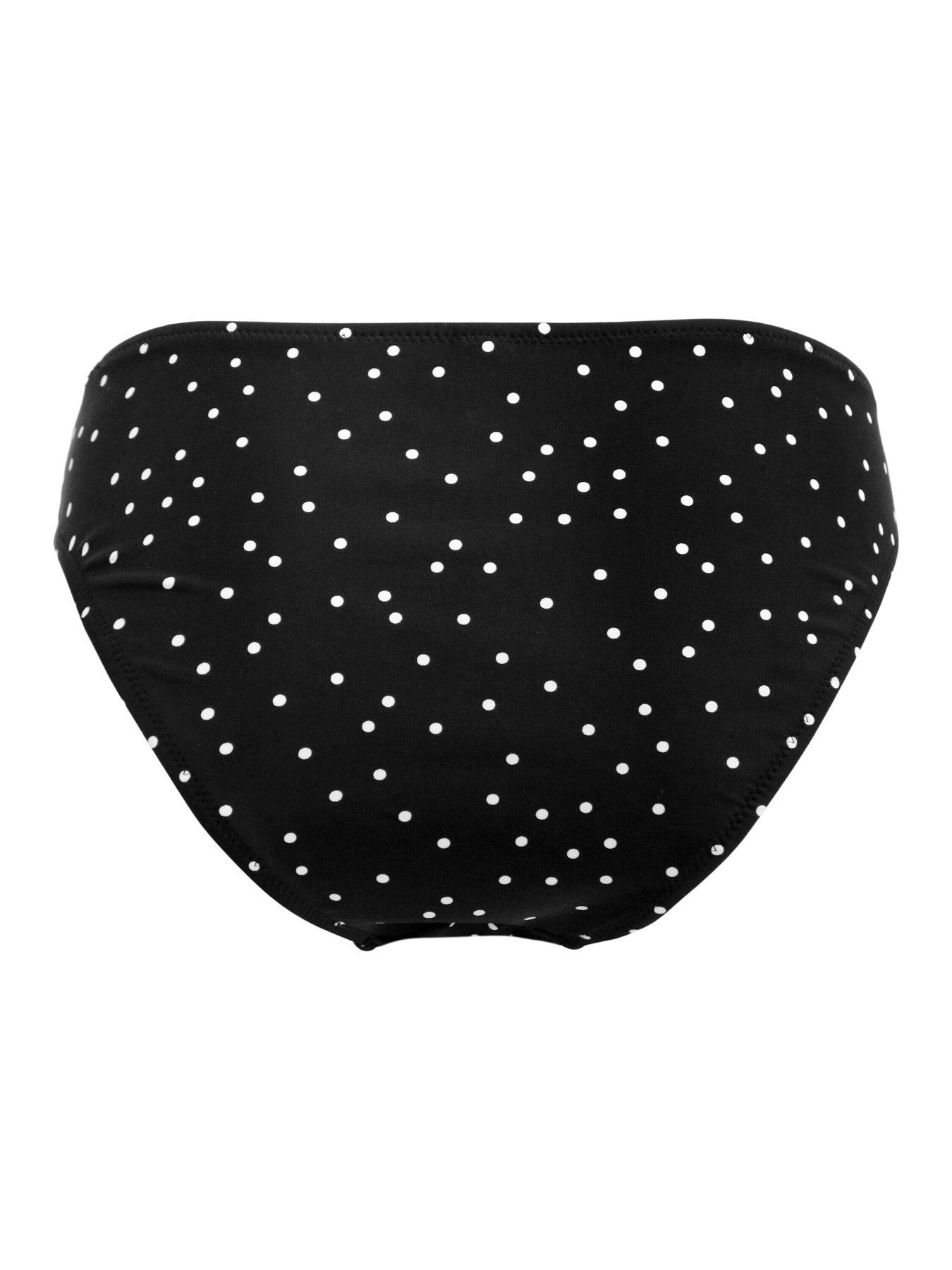 Image 4 of 4 of Pour Moi Getaway Frill Bikini Brief - Black/White