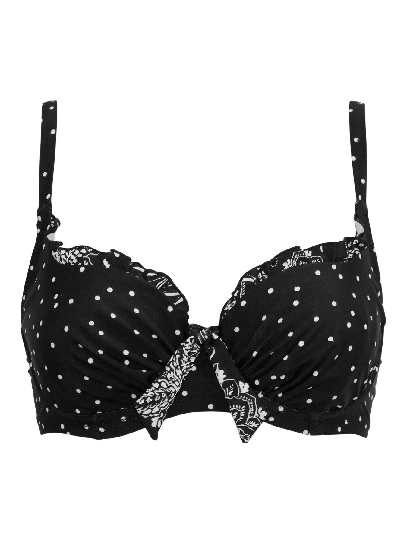 Image 3 of 4 of Pour Moi Getaway Convertible Underwired Bikini Top - Black/White