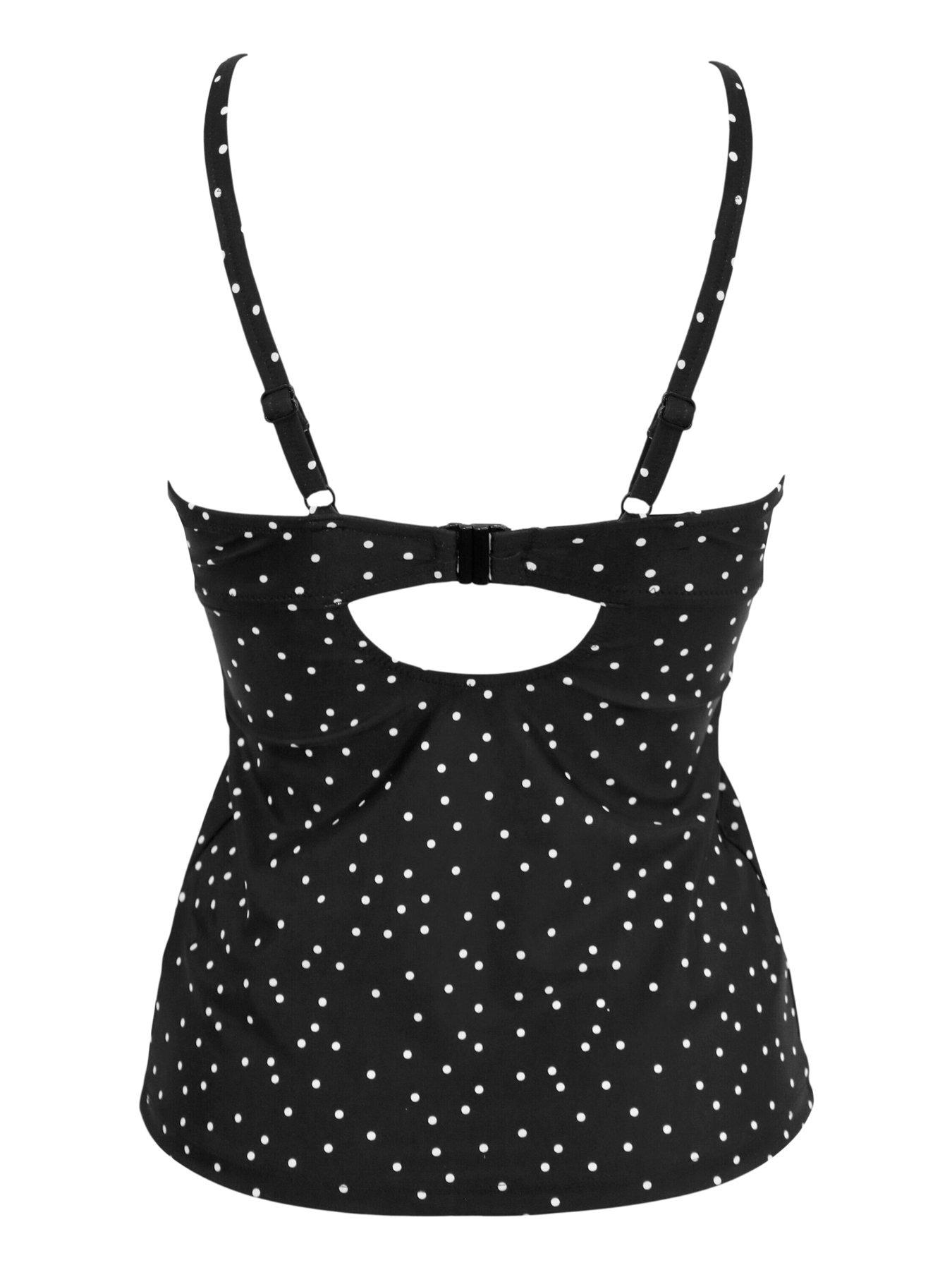 Image 4 of 4 of Pour Moi Getaway Underwired Non-Padded Tankini Top - Black/White