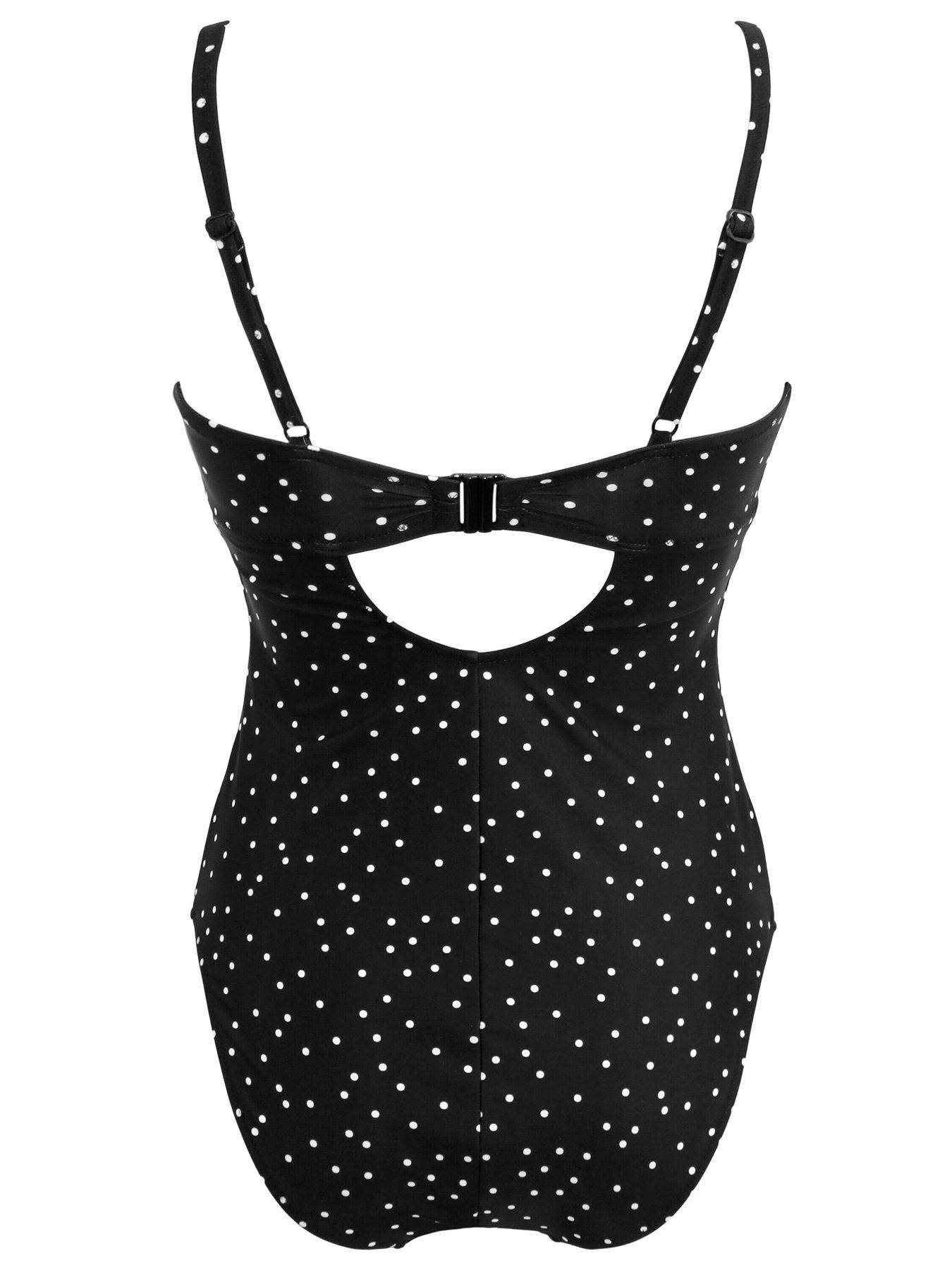 Image 4 of 4 of Pour Moi Getaway Lightly Padded Underwired Swimsuit - Black/White