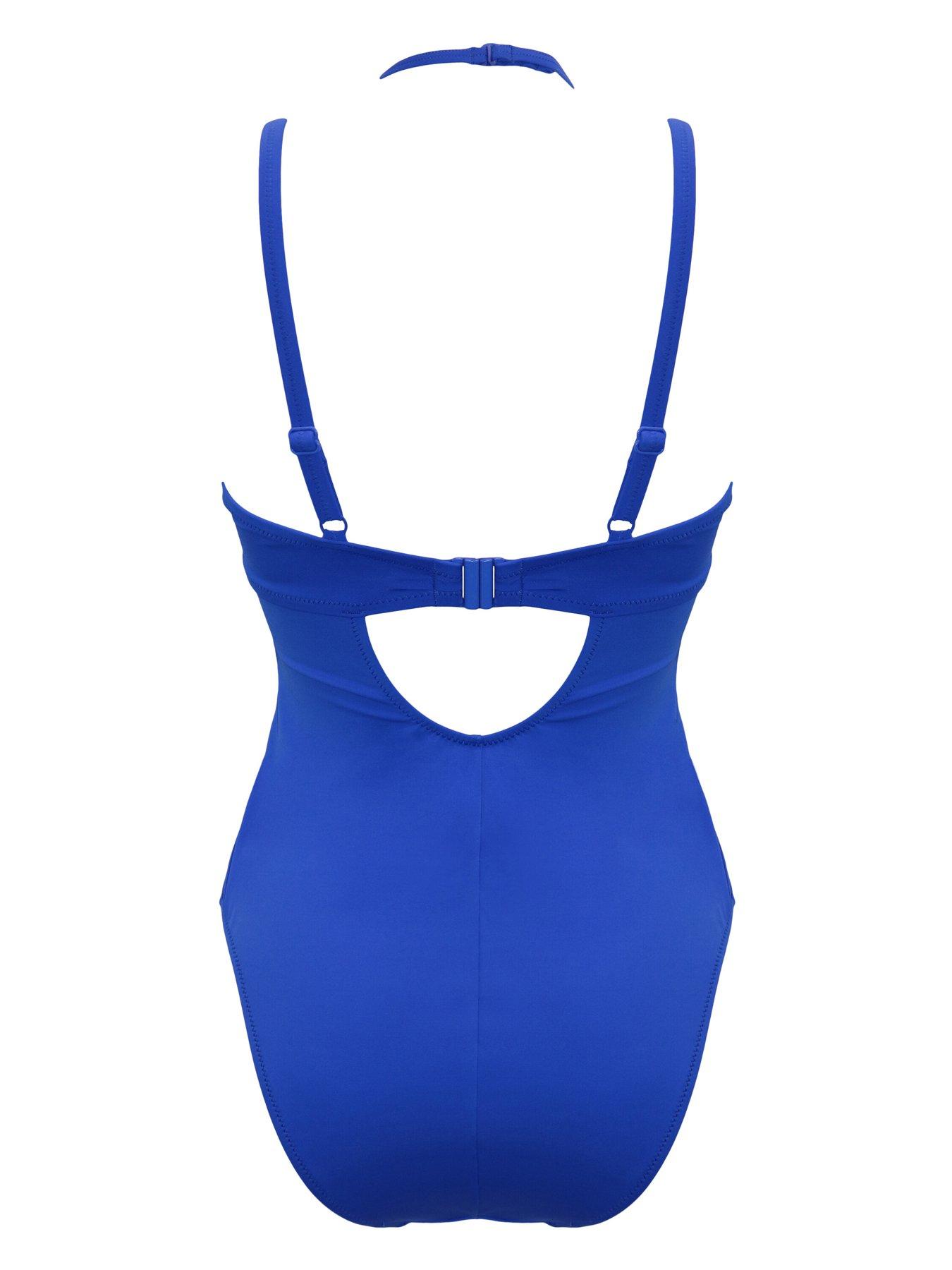 Image 4 of 4 of Pour Moi Sydney Double Strap Underwired Swimsuit - Blue