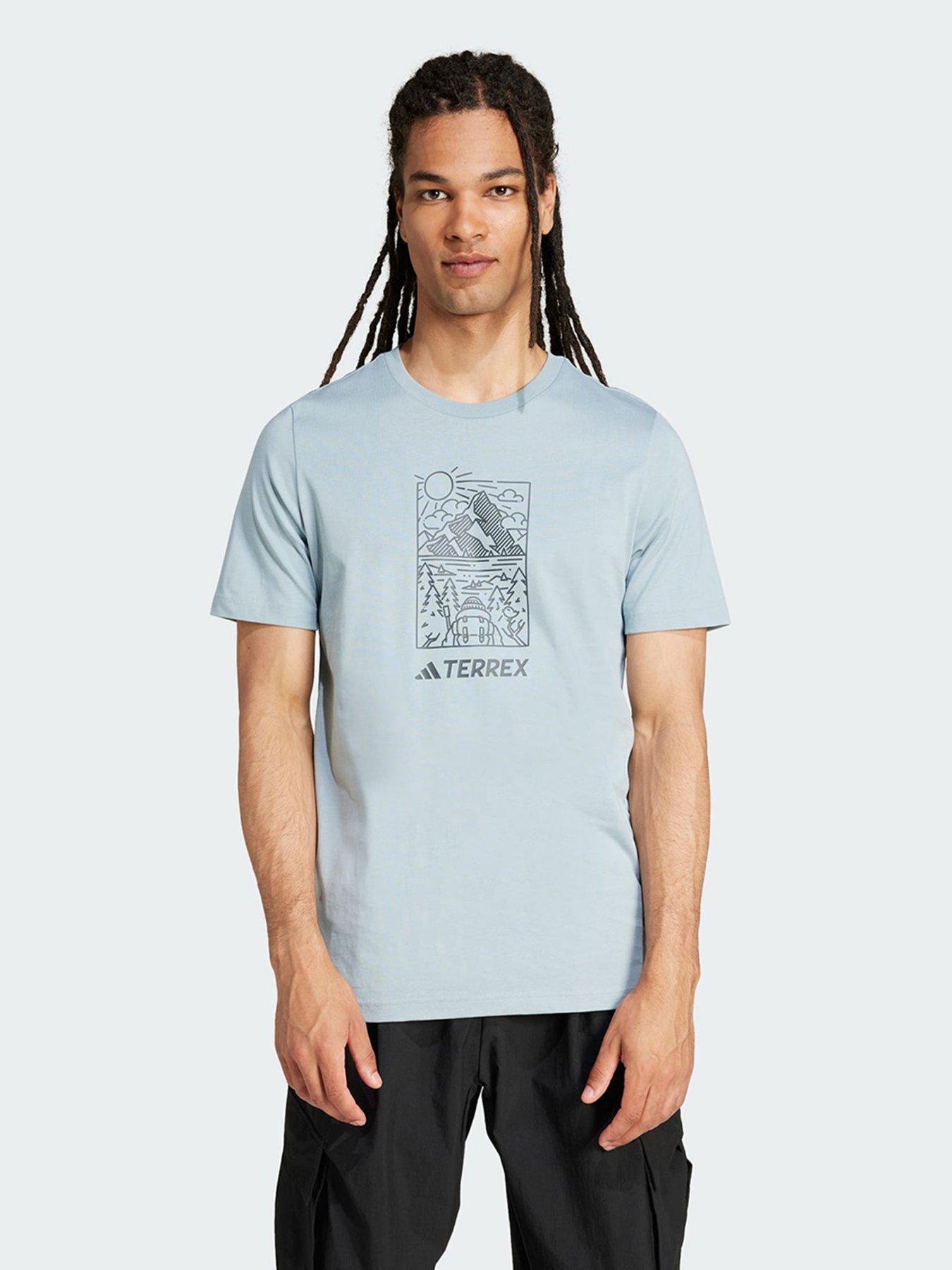 adidas Terrex Graphic Tee, Beige, Size L, Men