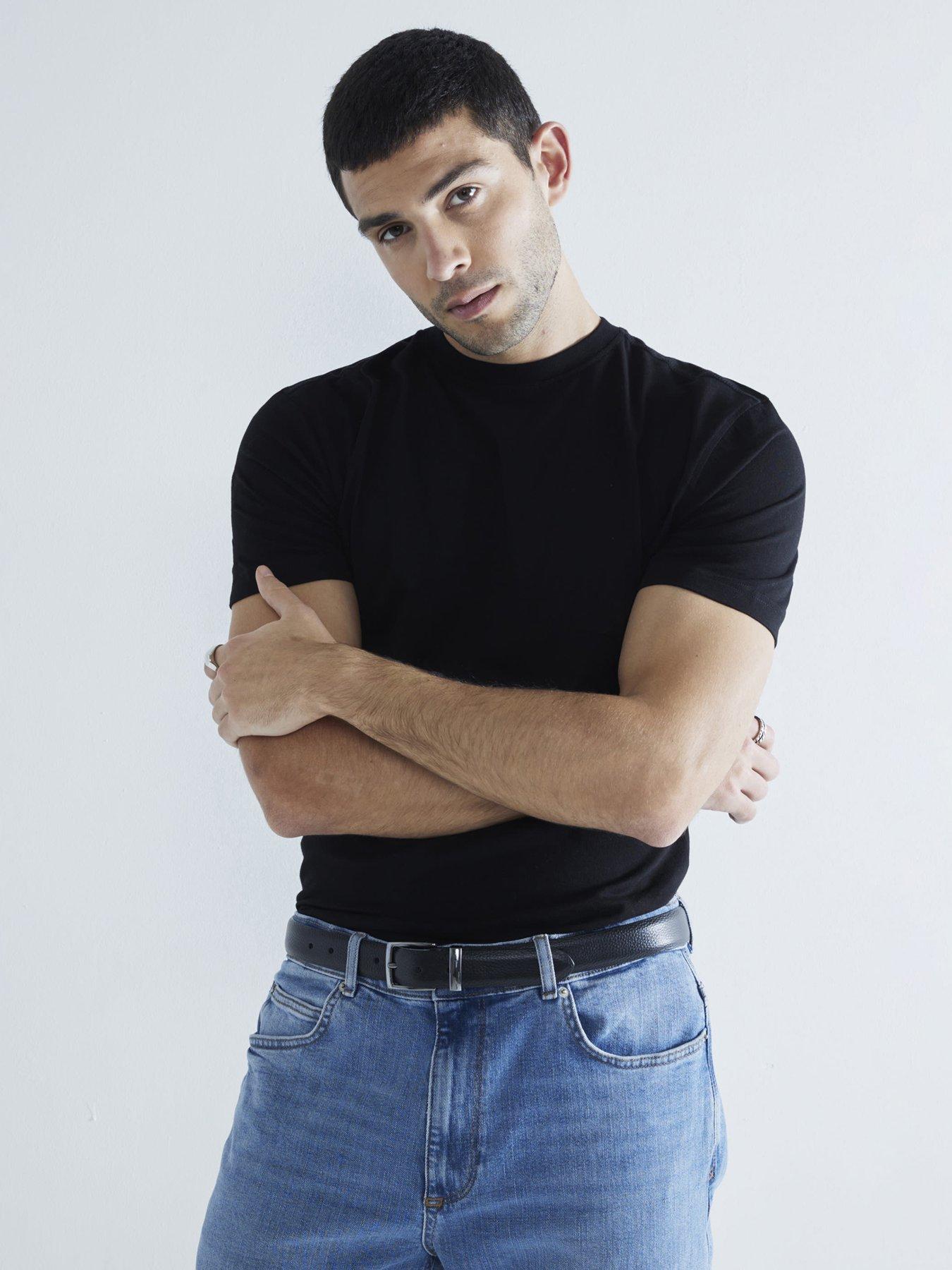 Image 2 of 5 of River Island 3 Pack Short Sleeve Slim Fit T-shirt - Black