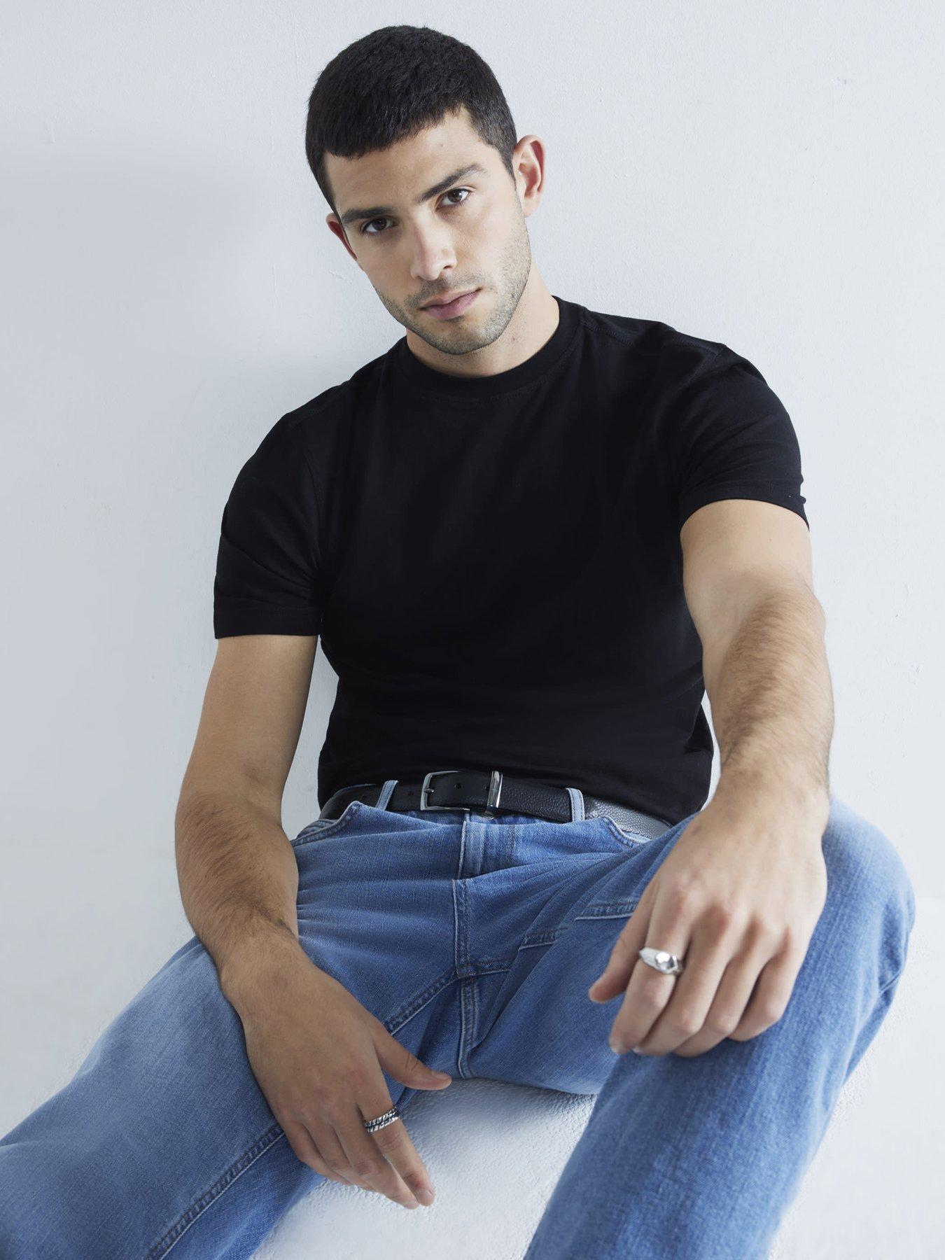 Image 5 of 5 of River Island 3 Pack Short Sleeve Slim Fit T-shirt - Black