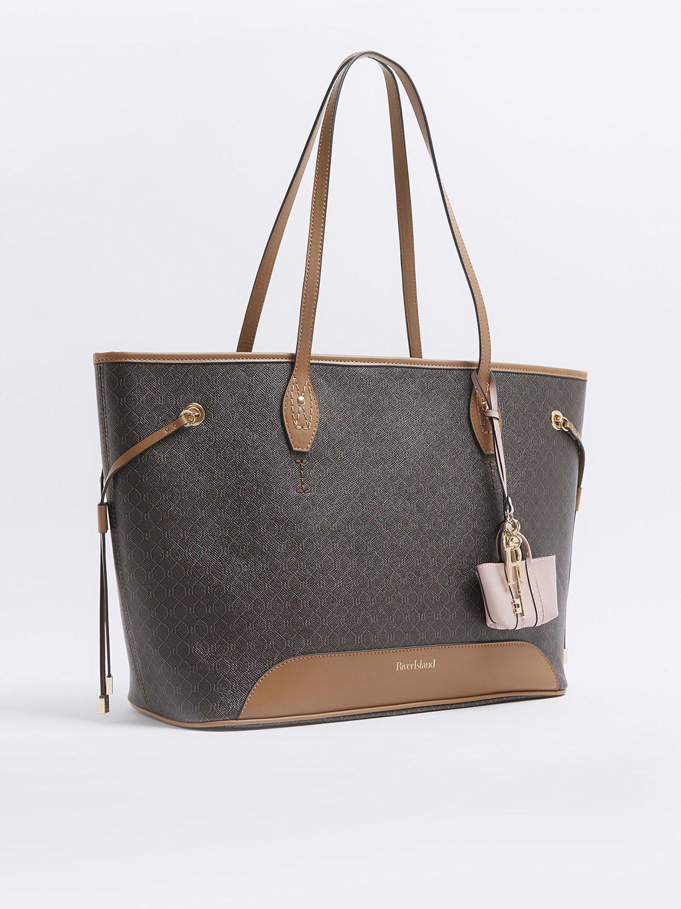 Image 2 of 4 of River Island Ri Monogram Shopper Bag