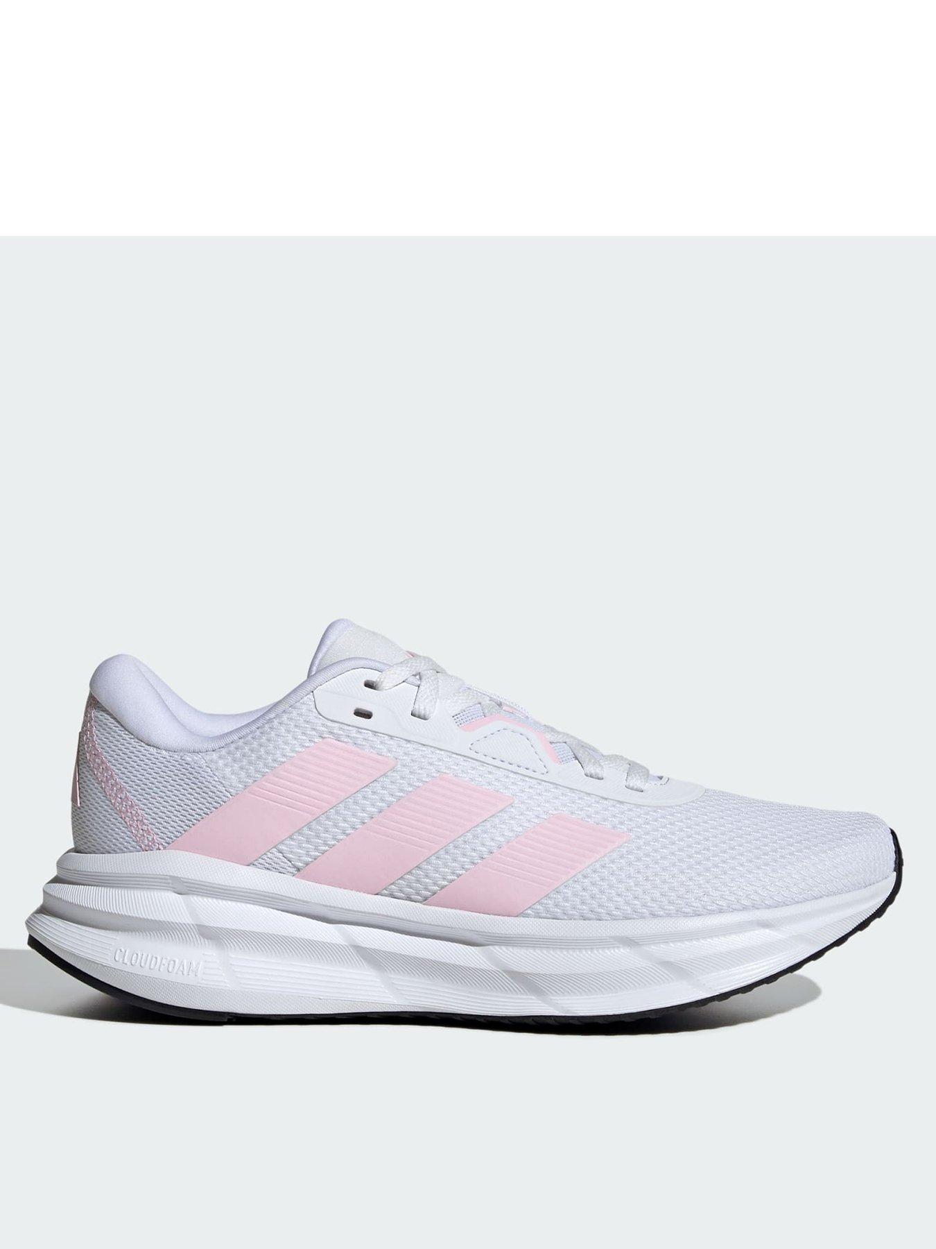 adidas Galaxy 7 Running Shoes, White/Pink, Size 6, Women