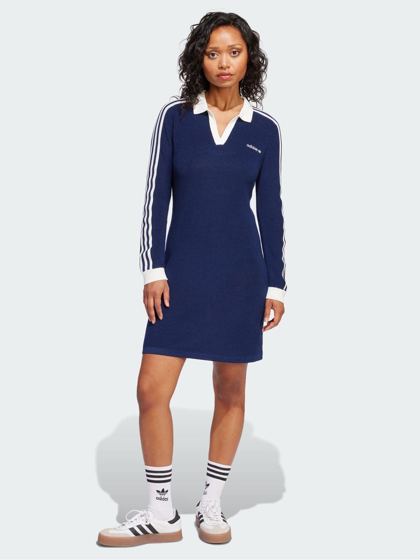 undefined Knitted Polo Dress - Dark Blue
