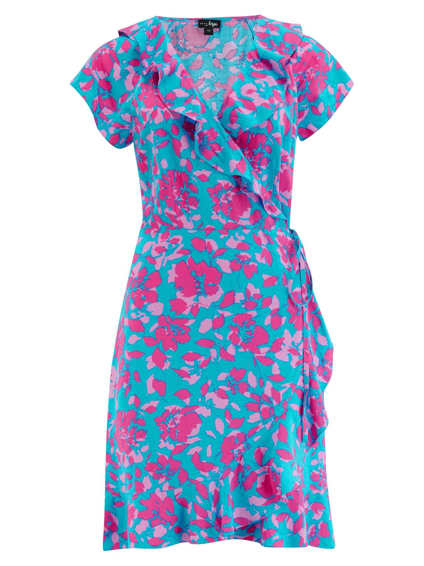 Image 3 of 4 of Pour Moi Frill Wrap Beach Dress
