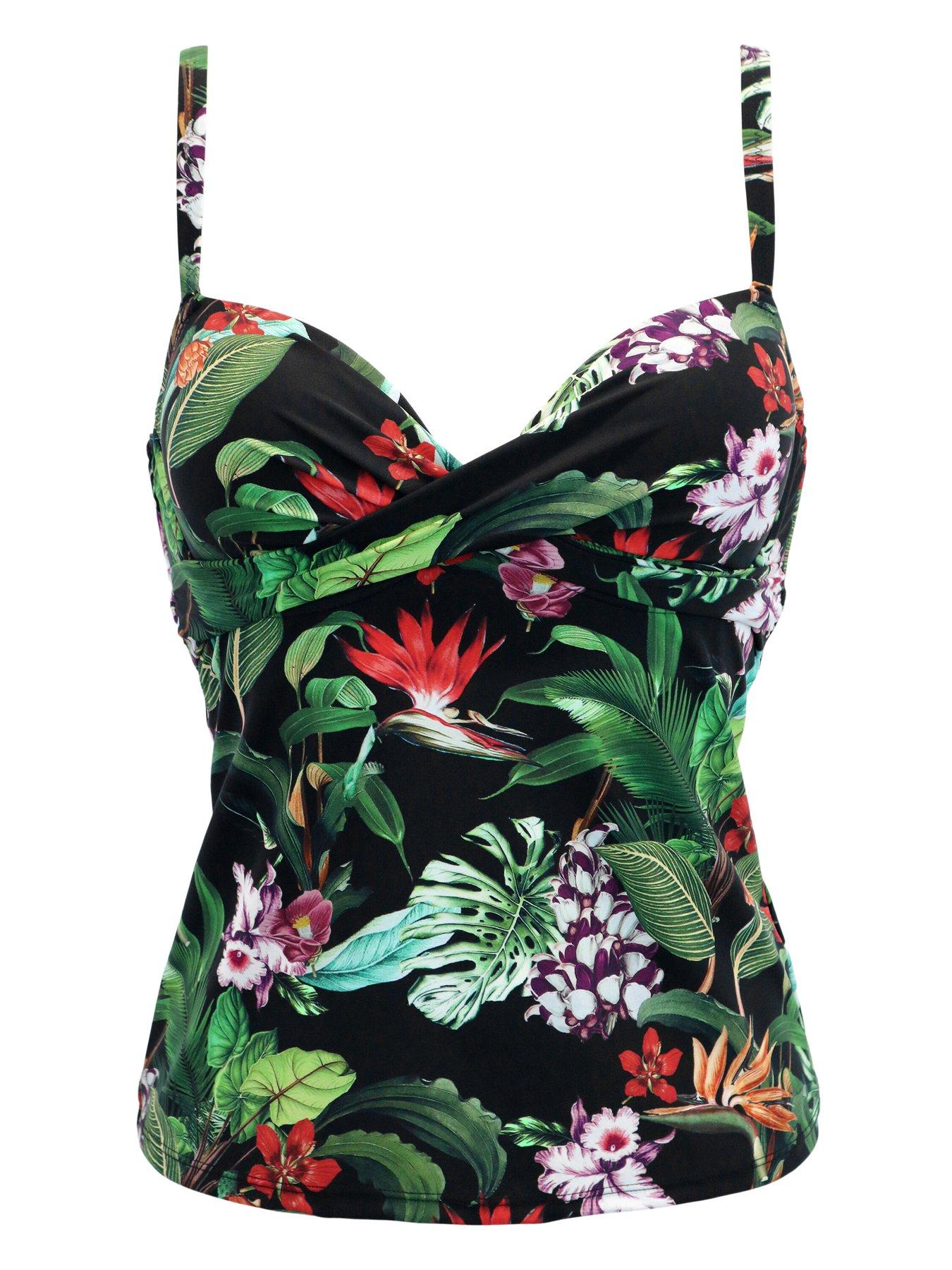 Image 3 of 4 of Pour Moi Palermo Underwired Padded Tankini Top - Print