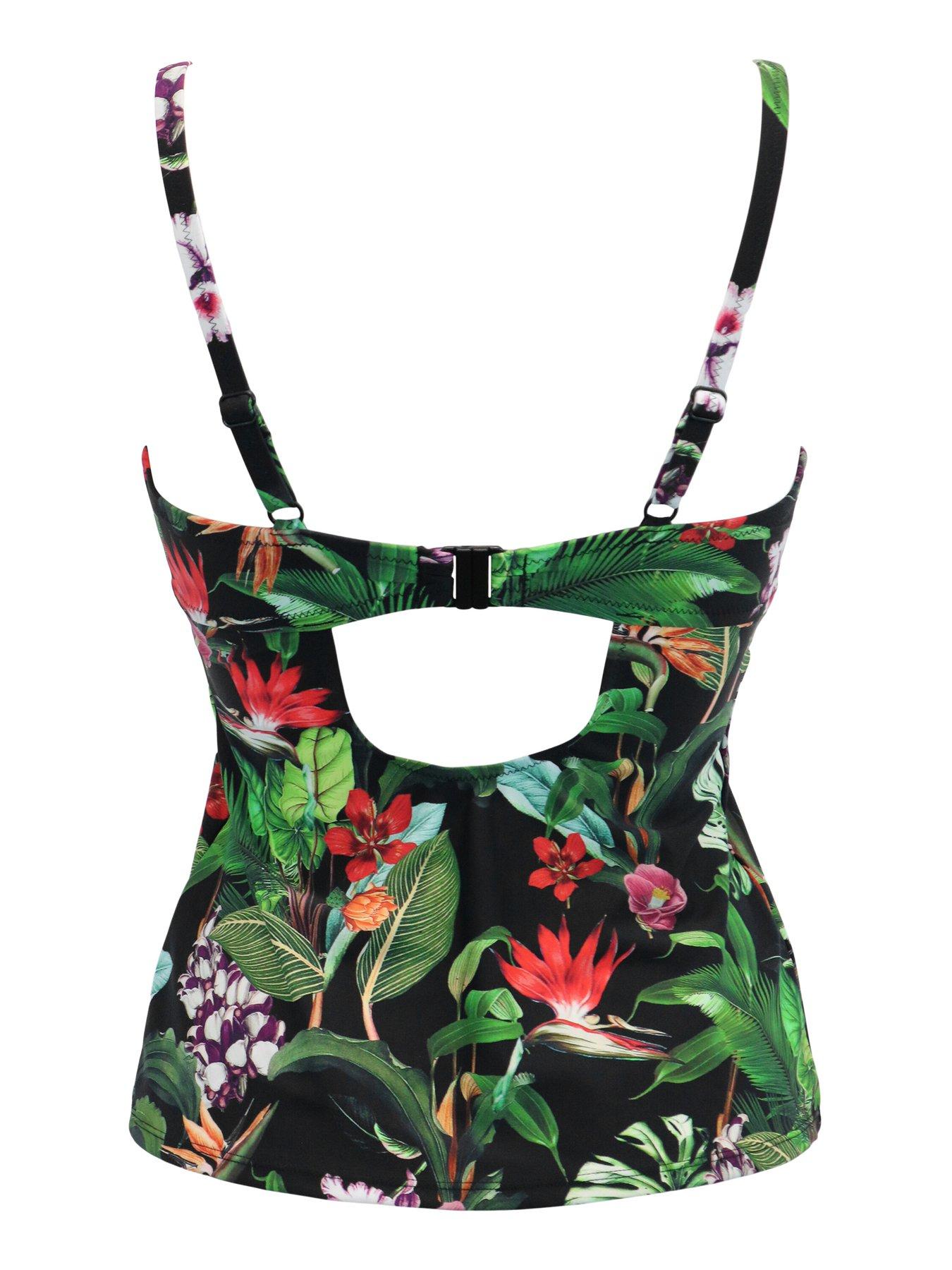 Image 4 of 4 of Pour Moi Palermo Underwired Padded Tankini Top - Print