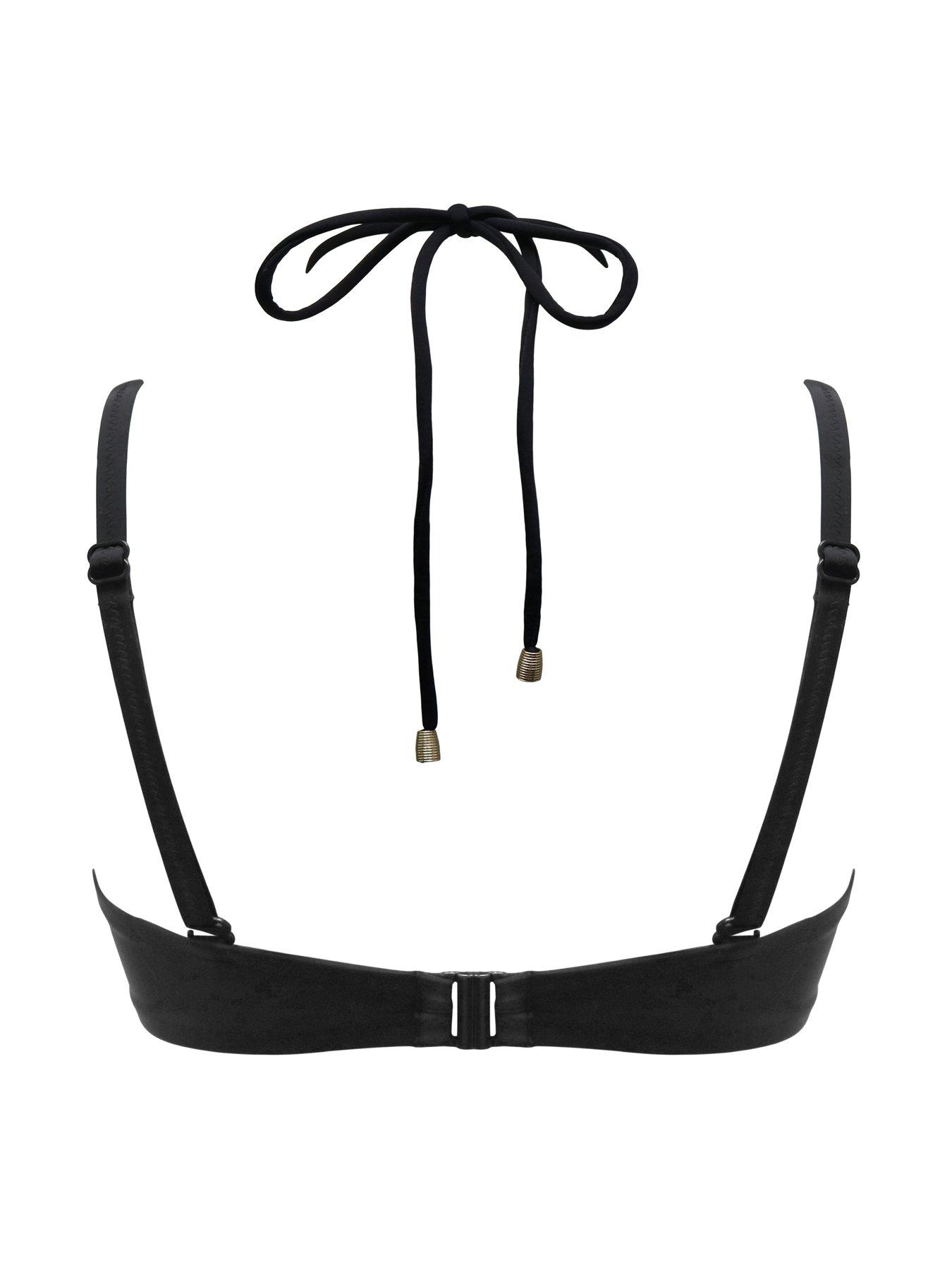 Image 4 of 4 of Pour Moi Santa Cruz Strapless Lightly Padded Underwired Bikini Top - Black