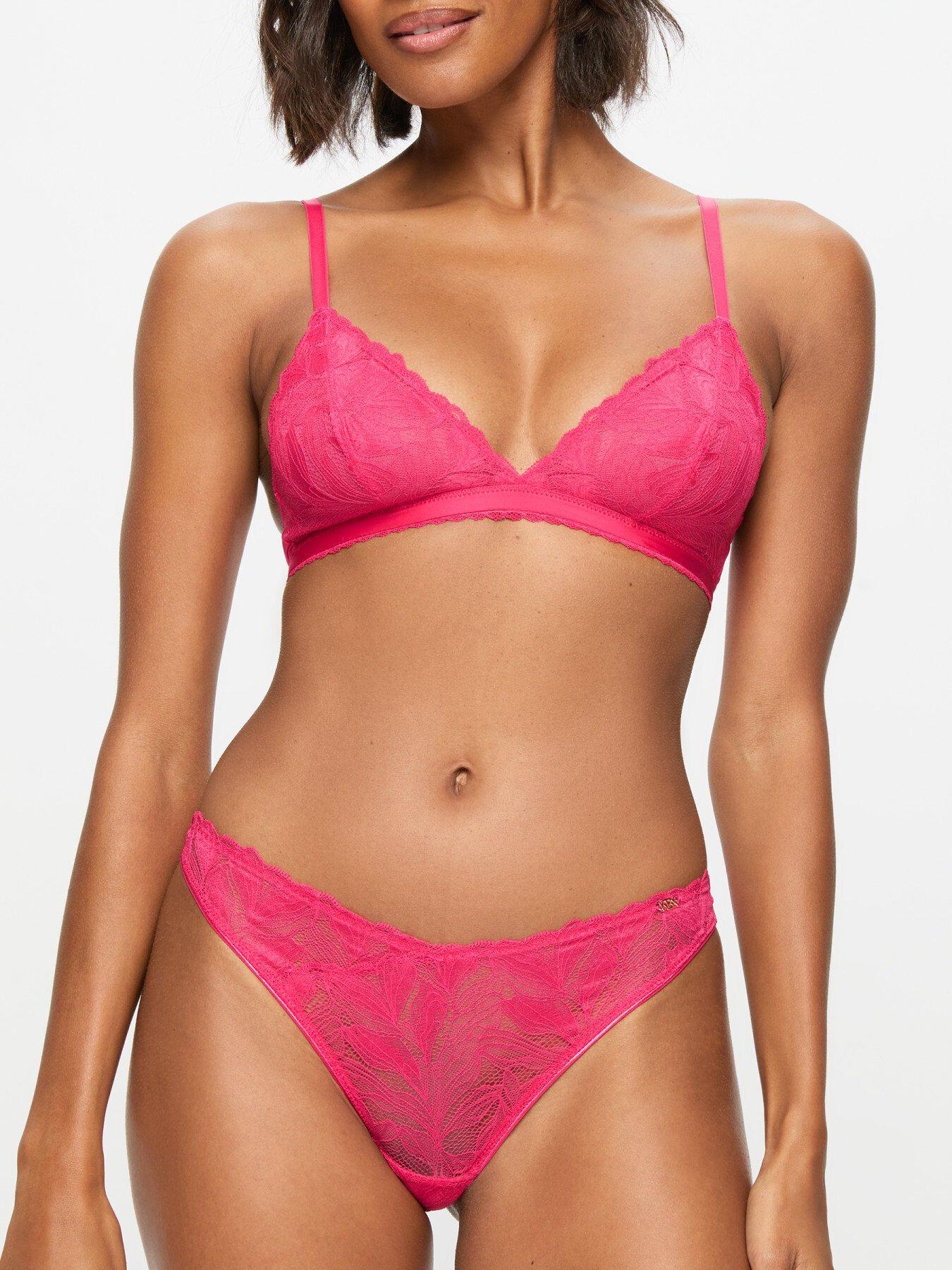undefined Harper Wrap Thong - Bright Pink