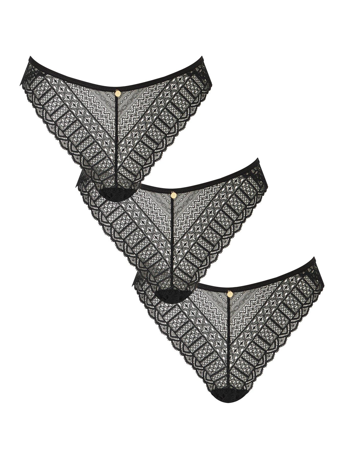 Image 1 of 4 of KBX 3 Pack Lace High Leg Brief