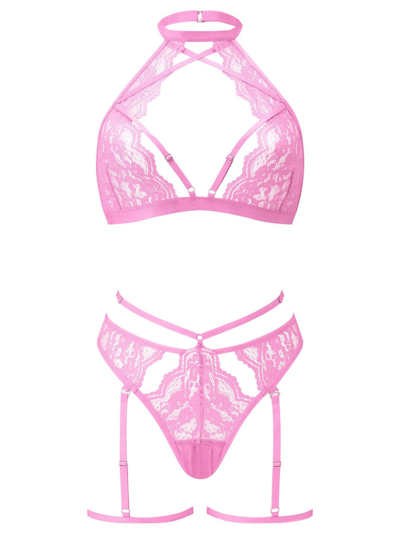 Image 4 of 4 of Ann Summers Rosella Crotchless Set - Pink