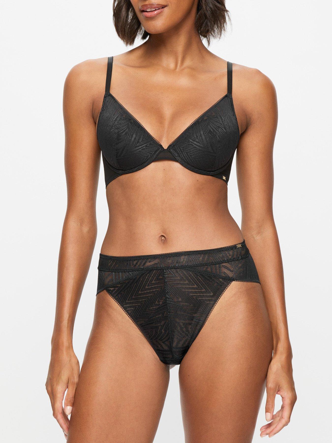 undefined Tessa Padded Plunge Bra - Black