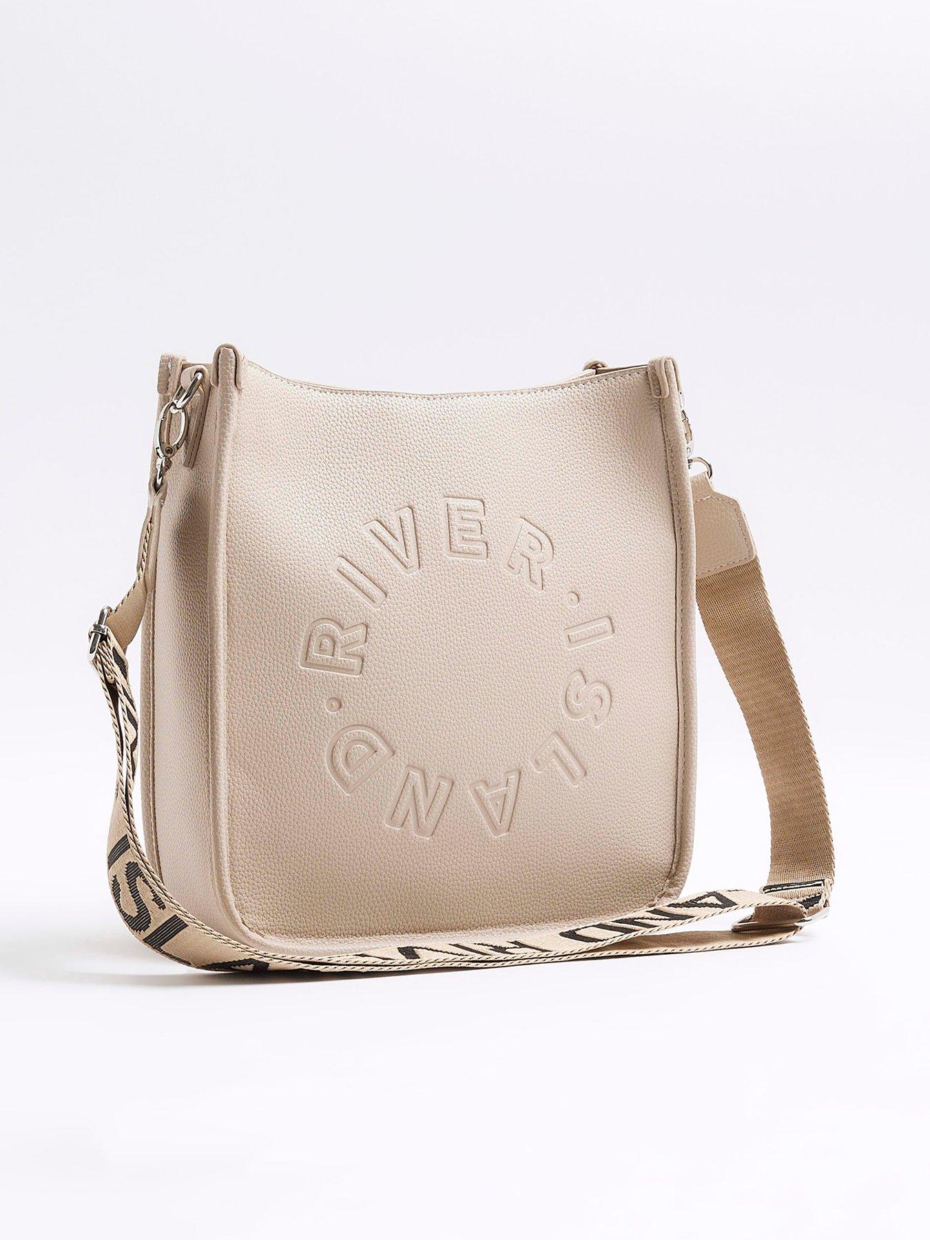 Image 3 of 5 of River Island Faux Leather Ri Messenger Bag