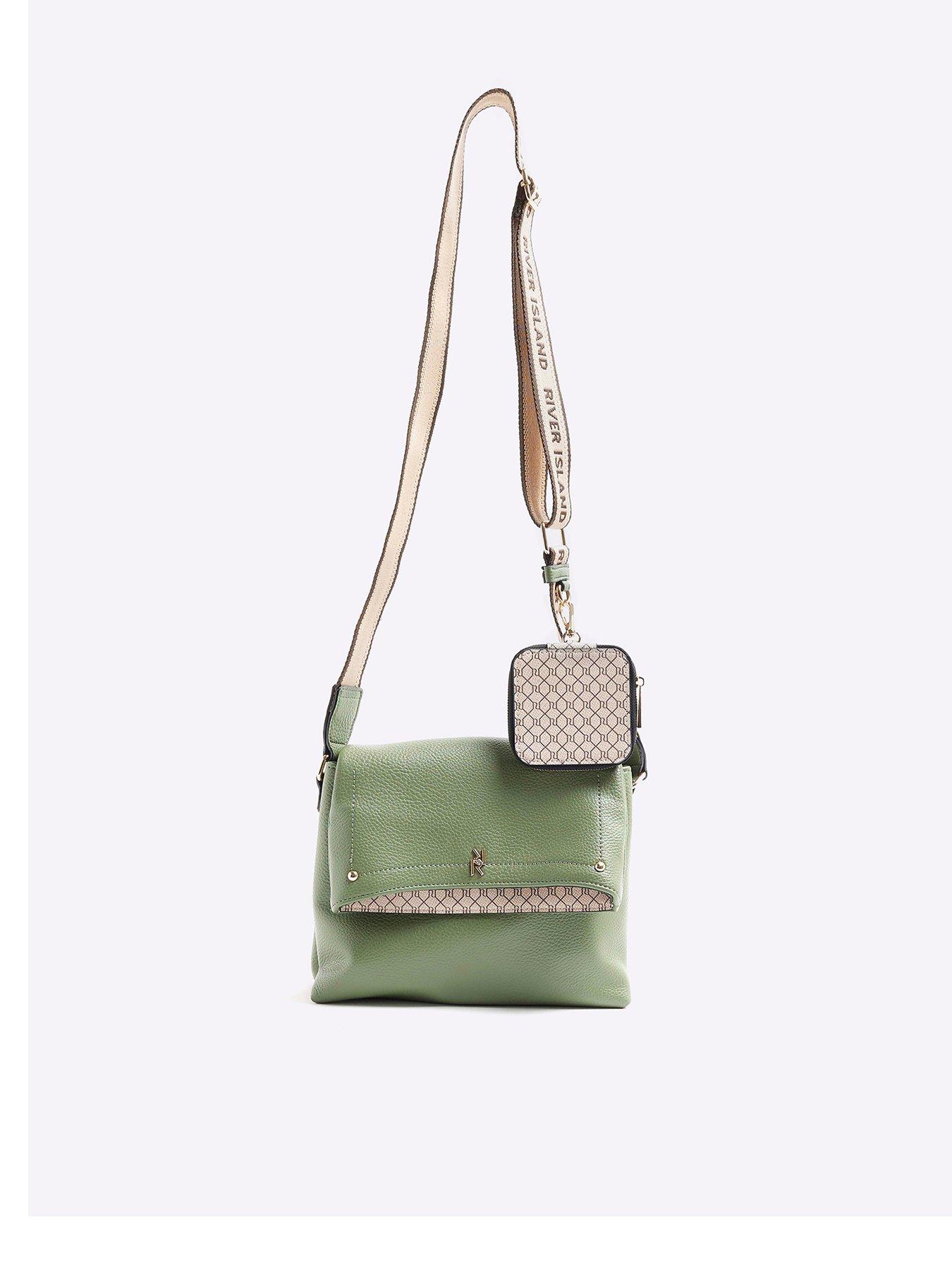 Image 3 of 5 of River Island Faux Leather Flap Over Cross Body Bag