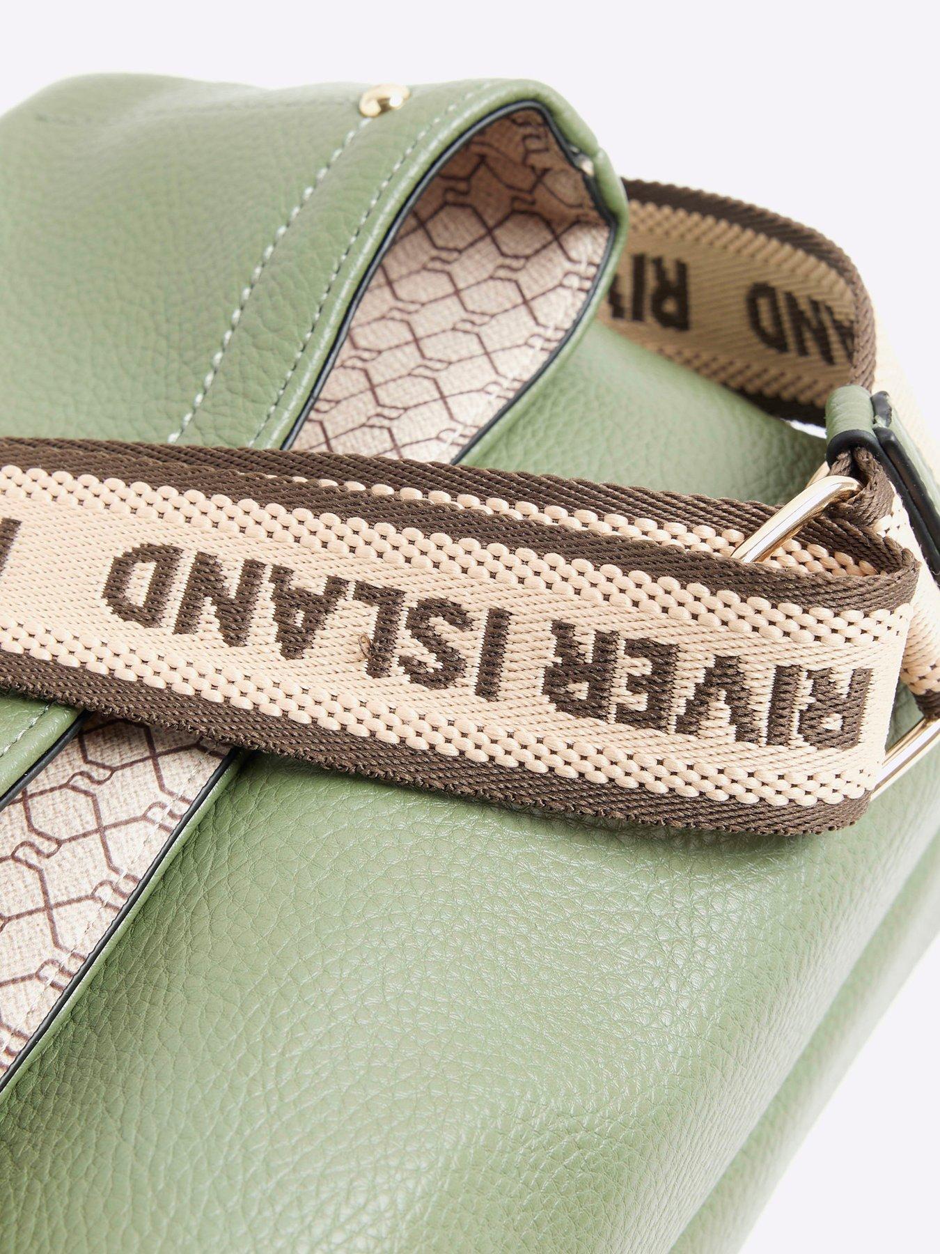 Image 5 of 5 of River Island Faux Leather Flap Over Cross Body Bag