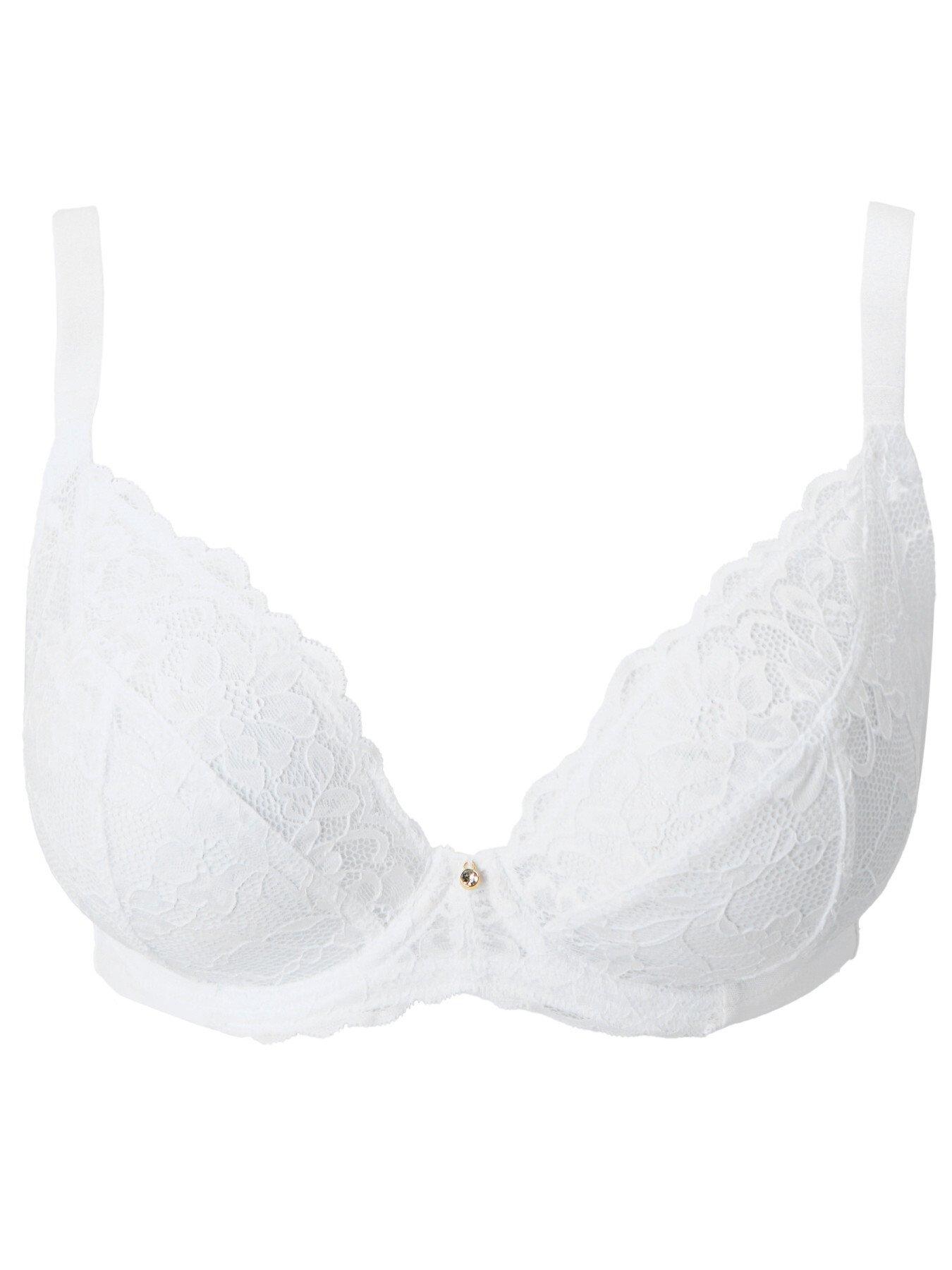 Image 6 of 6 of Ann Summers Sexy Lace Non Pad Fb Plunge Black & White DD+