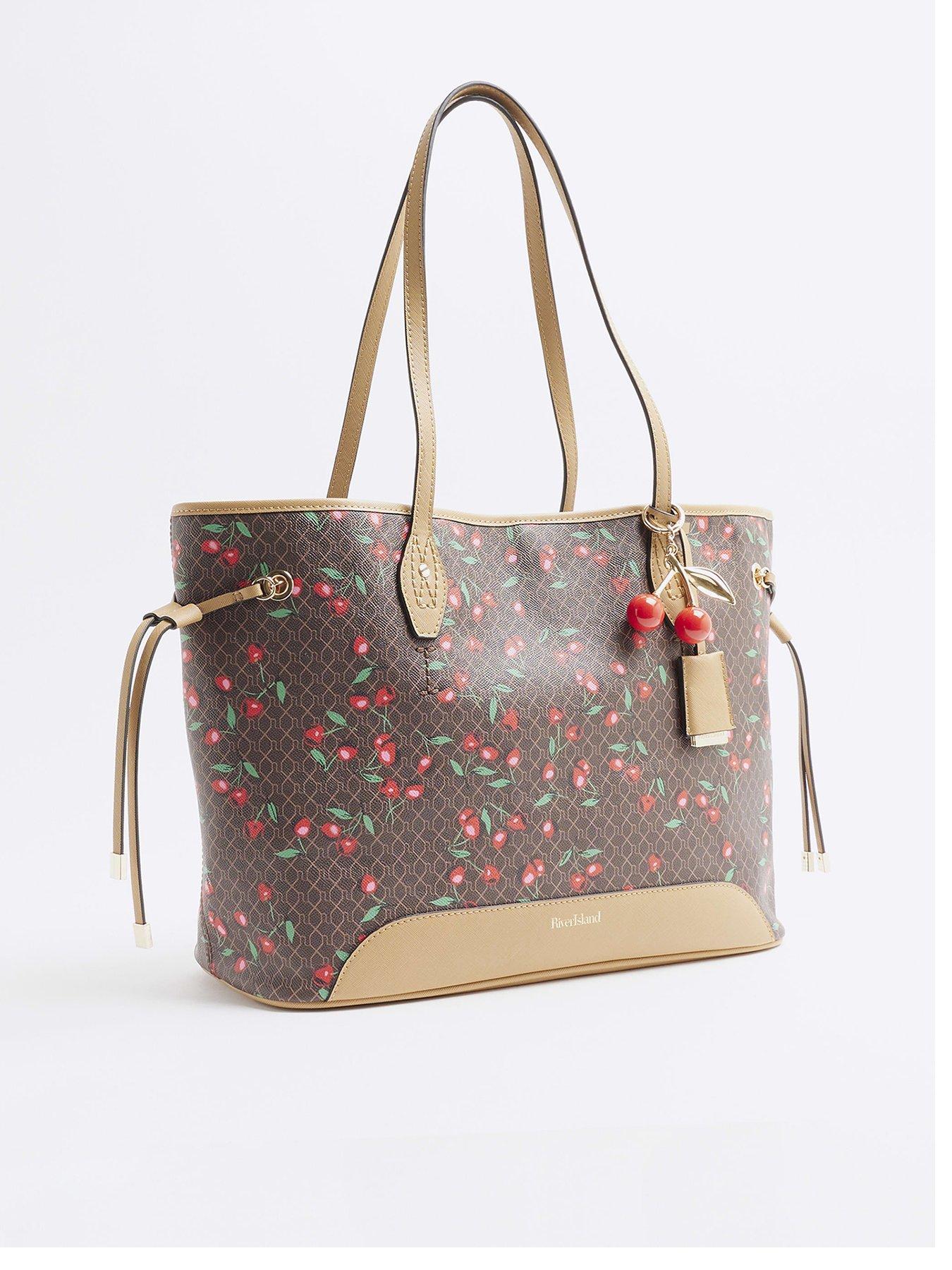 Image 3 of 5 of River Island Cherry Monogram Shopper Bag