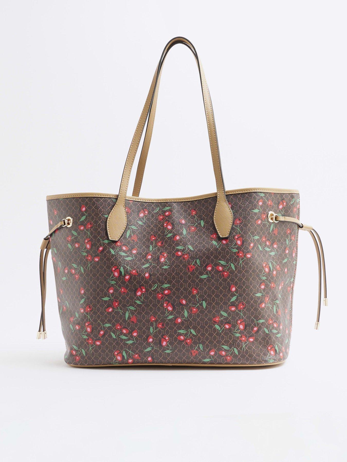 Image 4 of 5 of River Island Cherry Monogram Shopper Bag