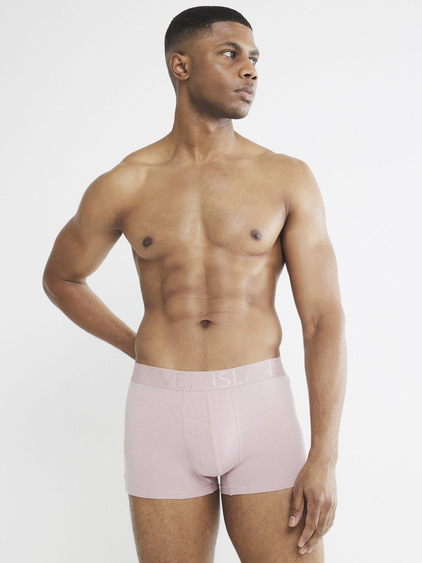 Image 2 of 3 of River Island Mixed Pastel Stretch Ri Trunks 4 Pack - Multi