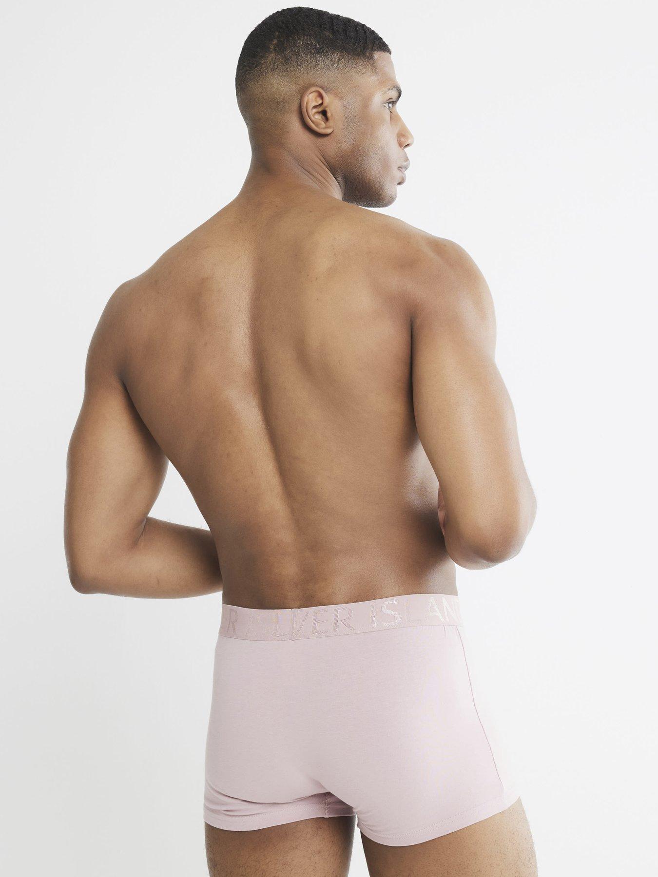 Image 3 of 3 of River Island Mixed Pastel Stretch Ri Trunks 4 Pack - Multi