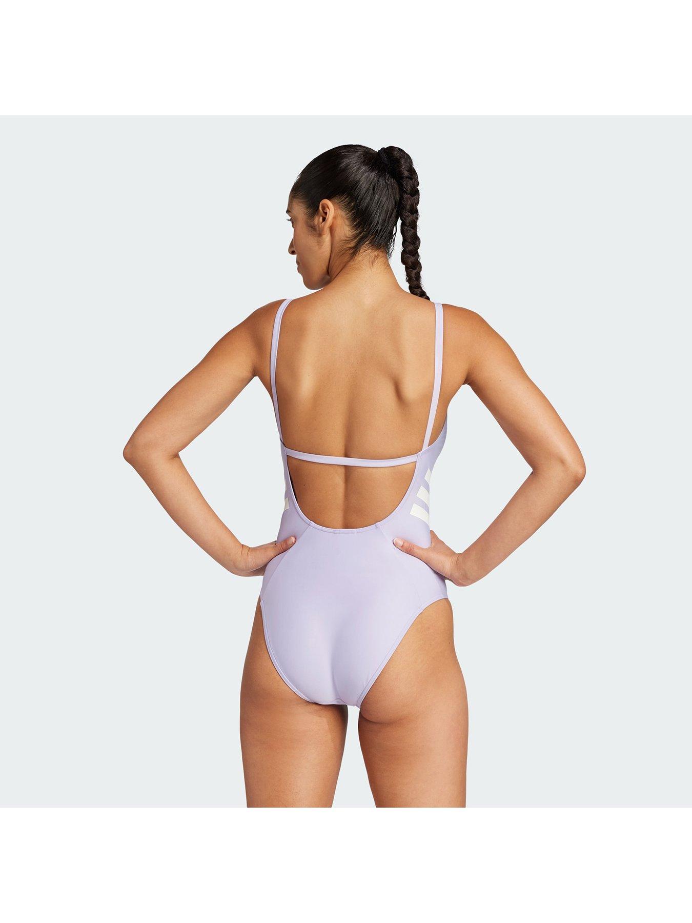 Image 2 of 5 of adidas 3-Stripes U-back Swimsuit - Purple