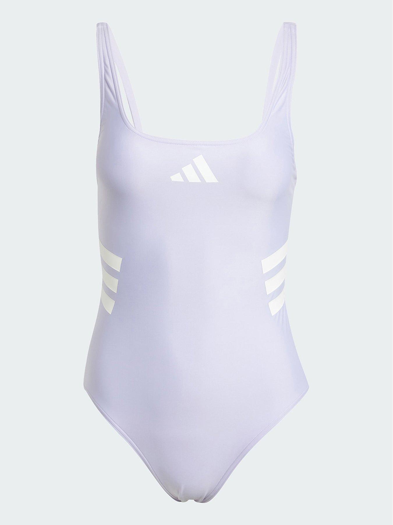 Image 5 of 5 of adidas 3-Stripes U-back Swimsuit - Purple