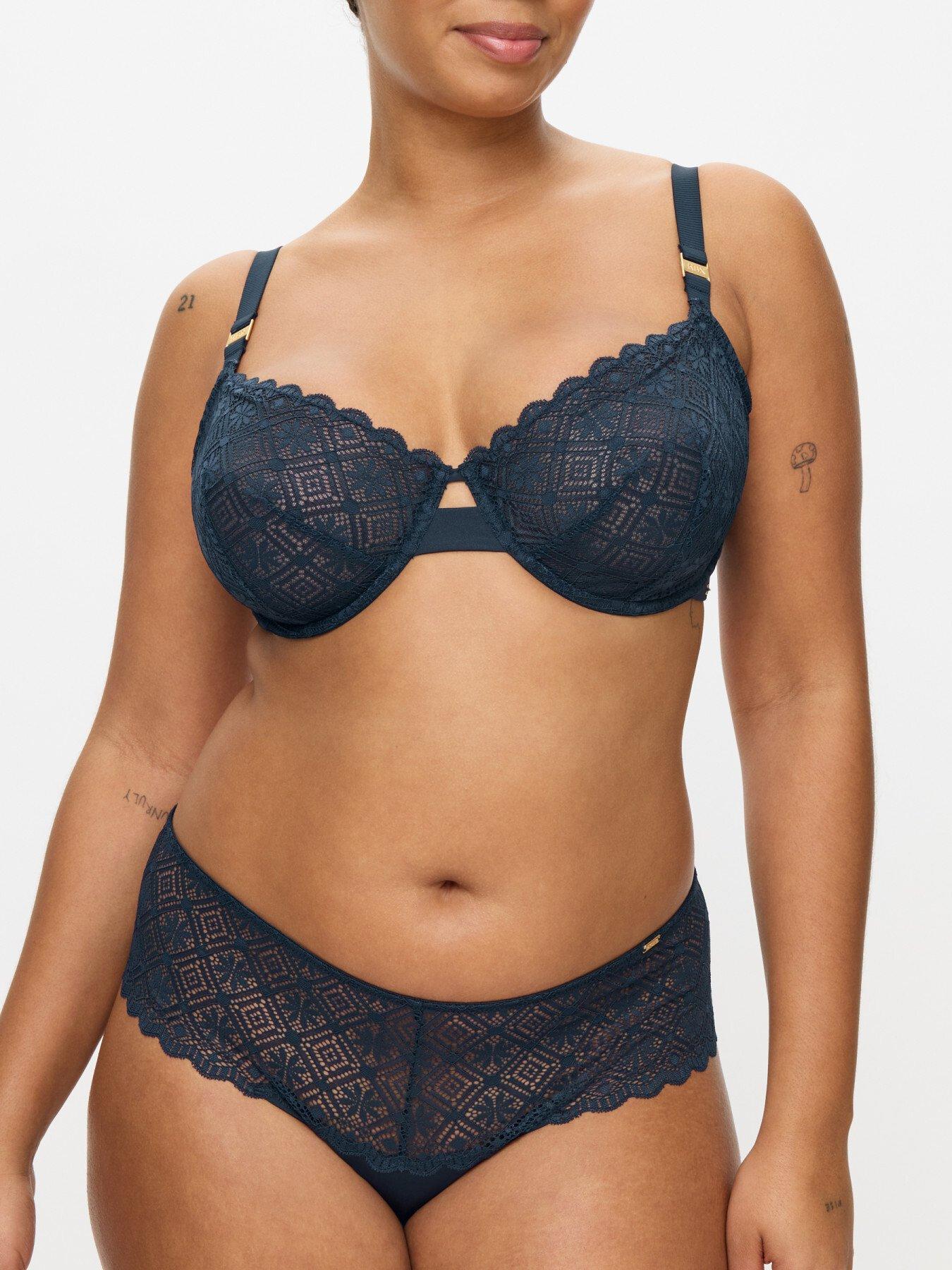 undefined Nellie Non Pad Balcony Bra - Dark Blue