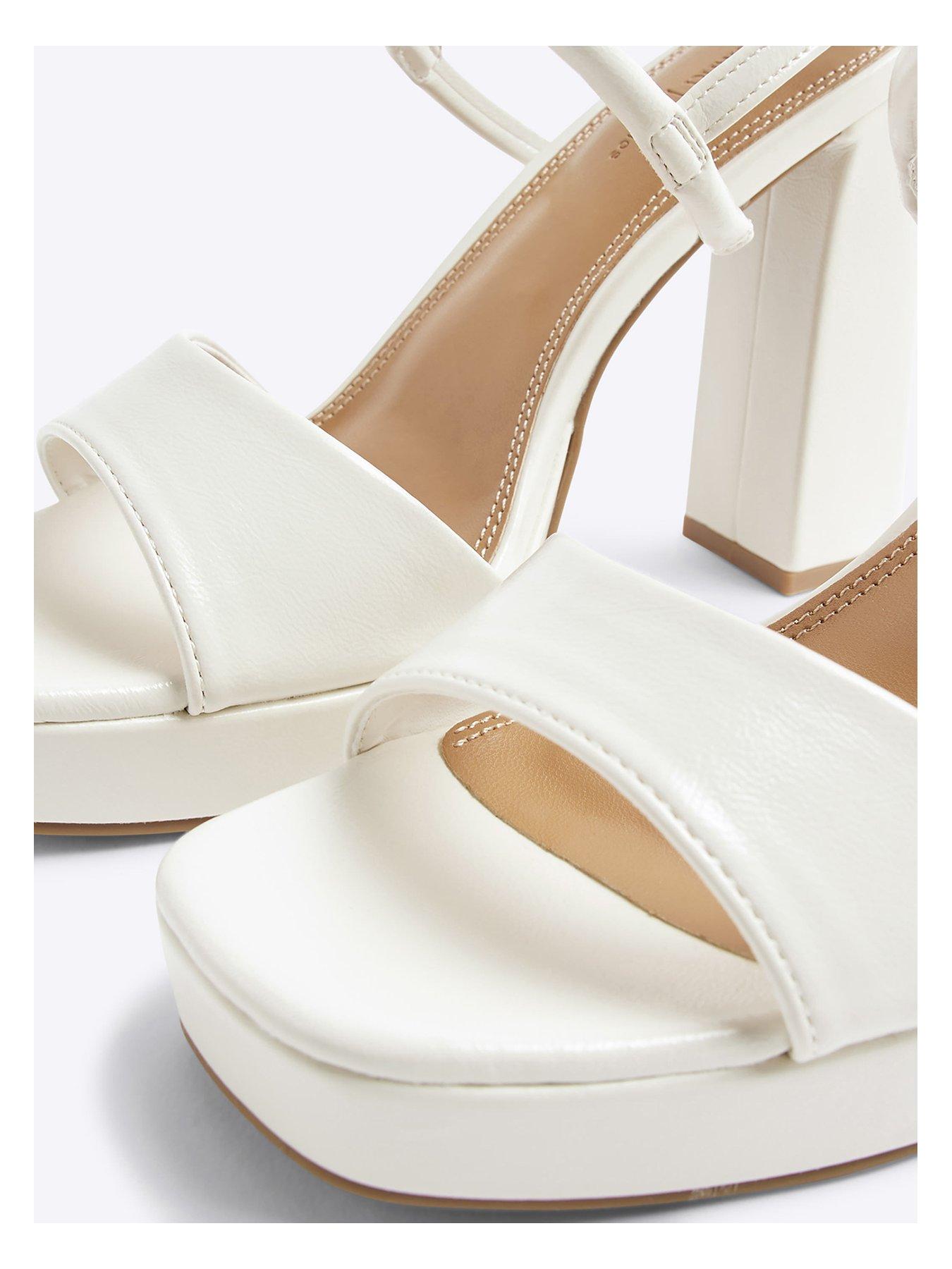 Image 5 of 5 of River Island Sling Back Platform Heeled Sandals