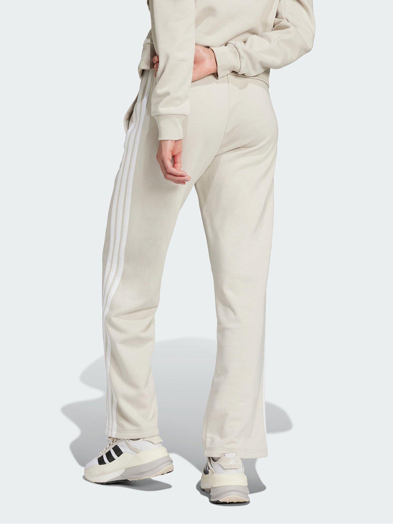 Image 2 of 5 of adidas Essentials 3-Stripes Open Hem French Terry Pants - Beige