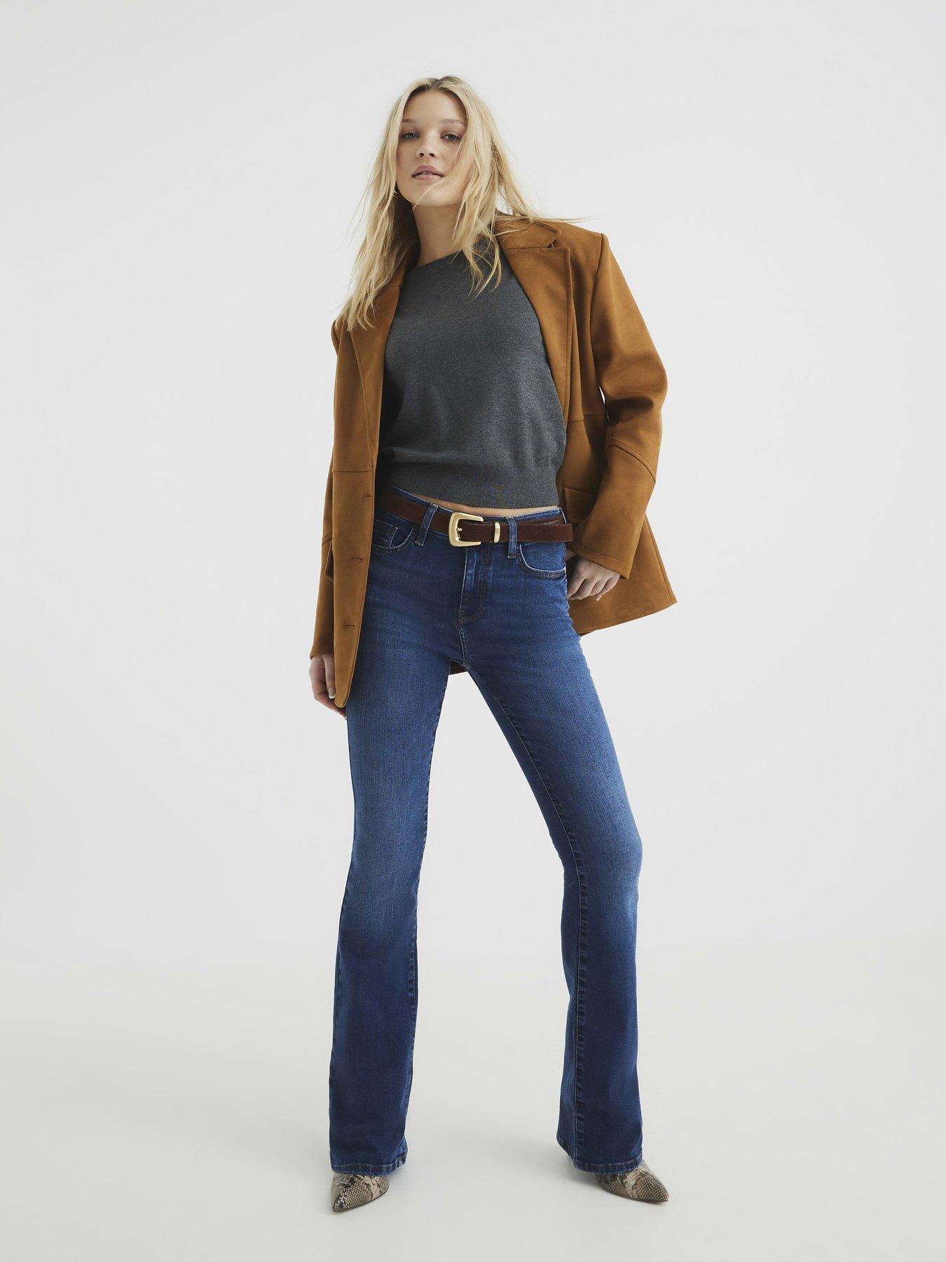 undefined Denim Mid Rise Bootcut Jeans