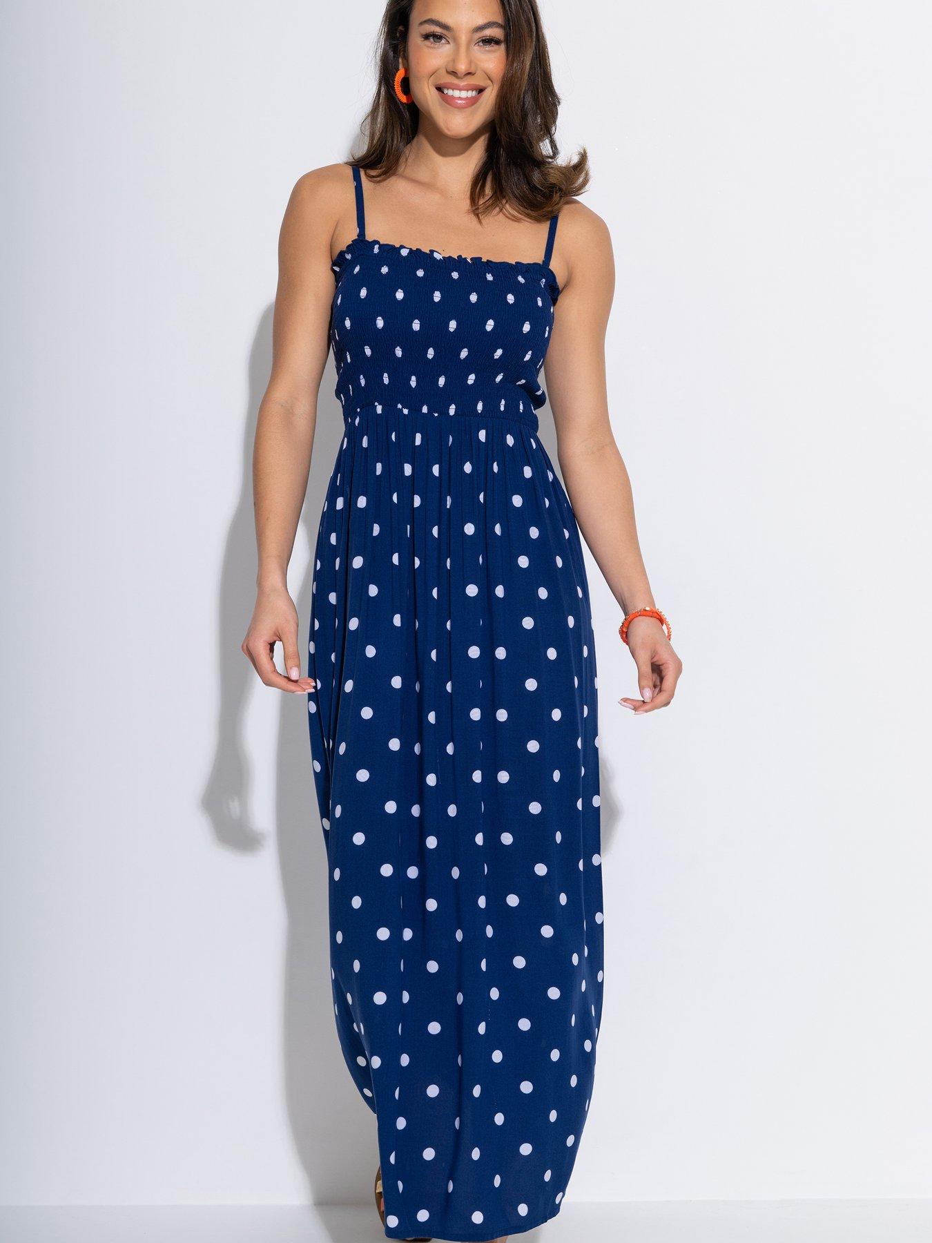 Image 2 of 4 of Pour Moi Strapless Shirred Bodice Maxi Beach Dress - Multi