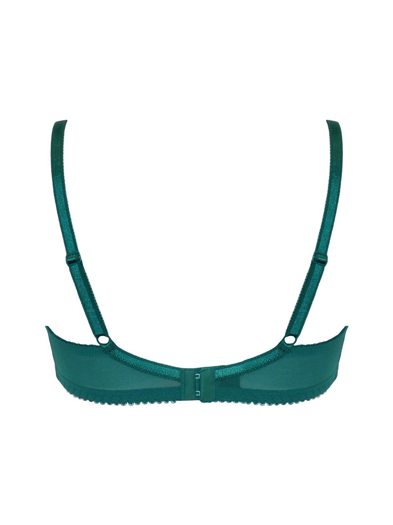 Image 4 of 4 of Pour Moi Amour Underwired Non-Padded Bra - Green