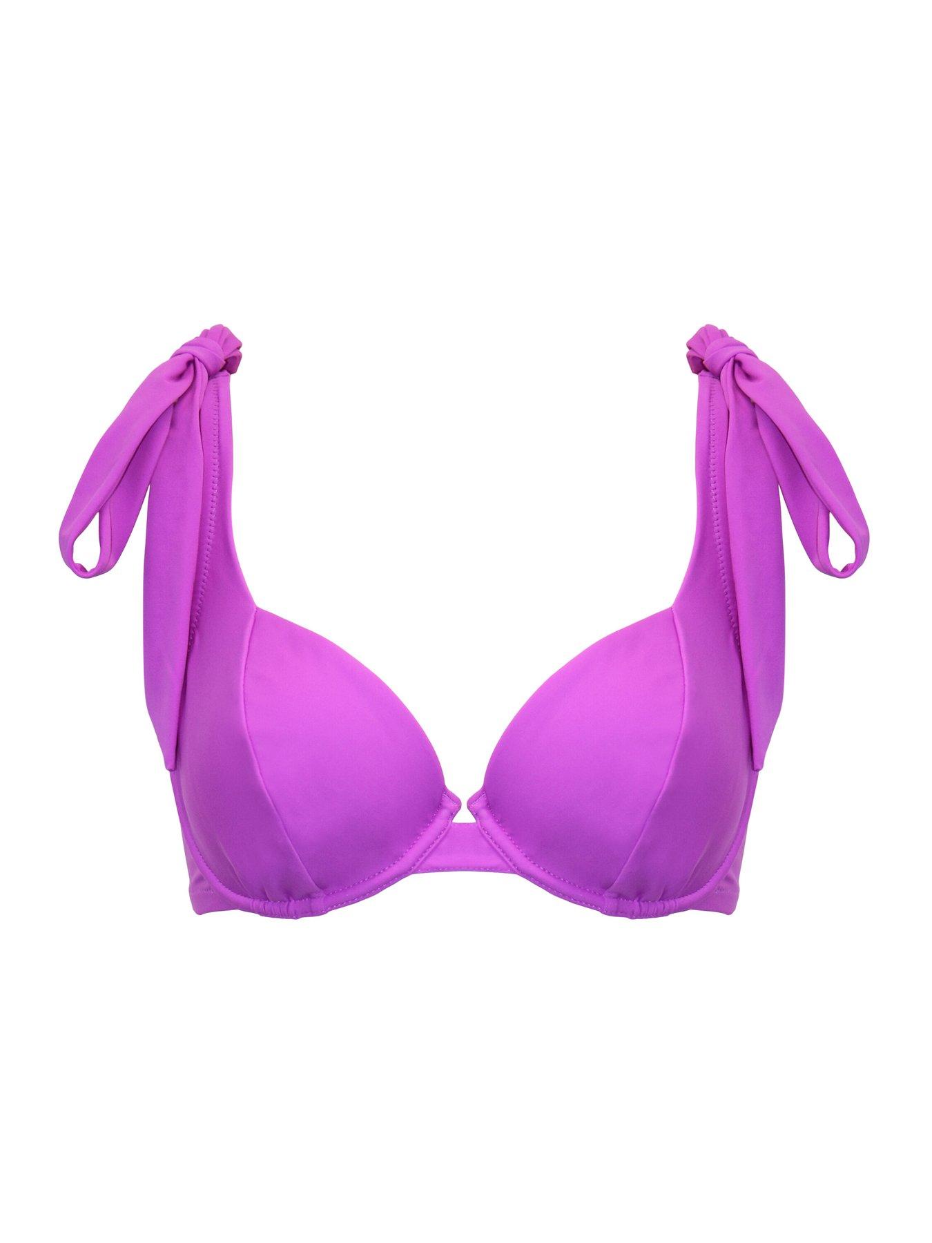 Image 4 of 5 of Pour Moi Rosa Cove Underwired Non-Padded Tie Bikini Top