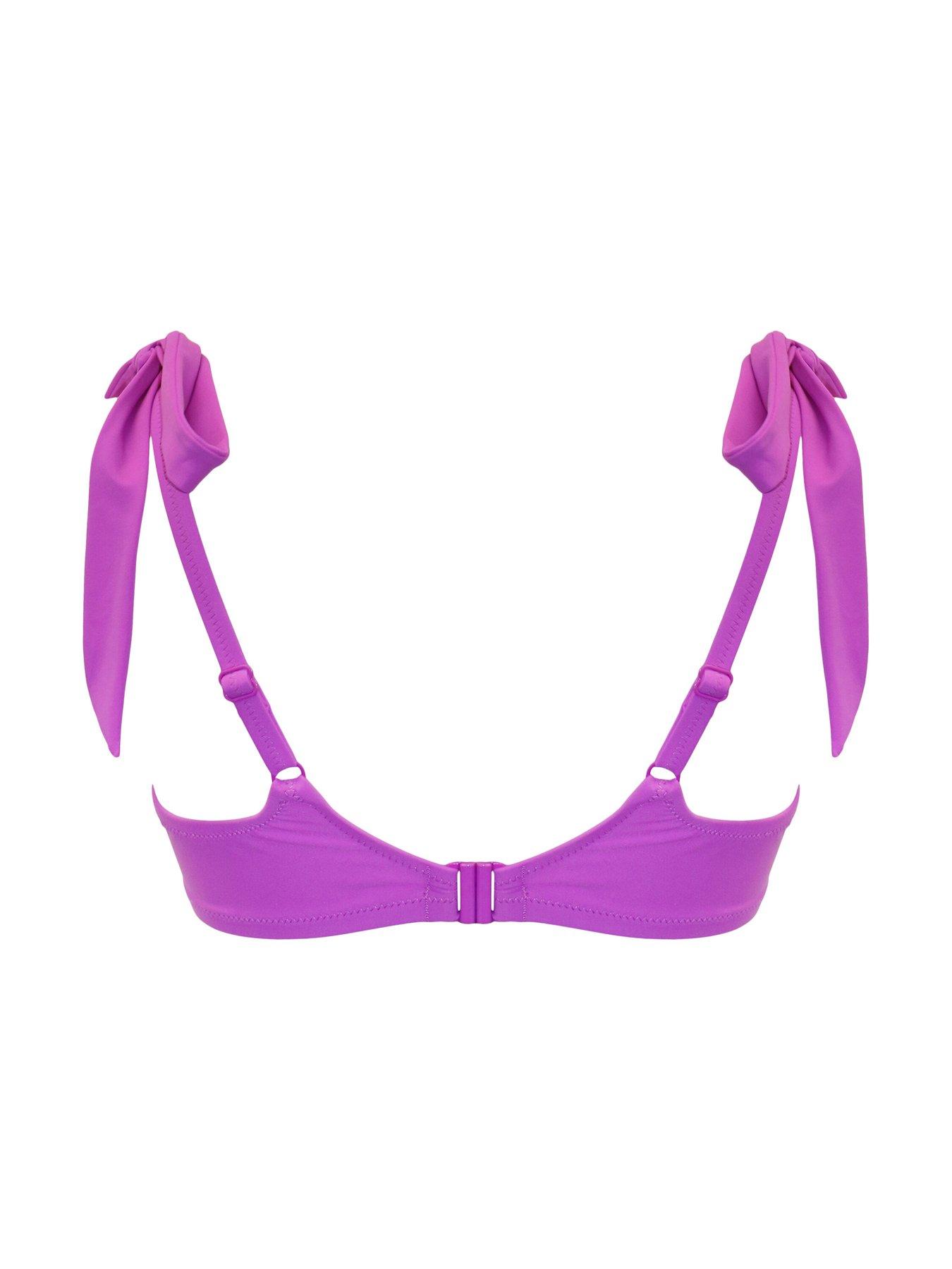 Image 5 of 5 of Pour Moi Rosa Cove Underwired Non-Padded Tie Bikini Top