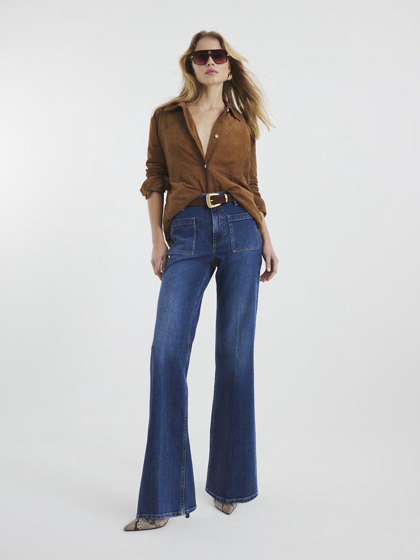 undefined Denim High Rise Relaxed Flare Jeans
