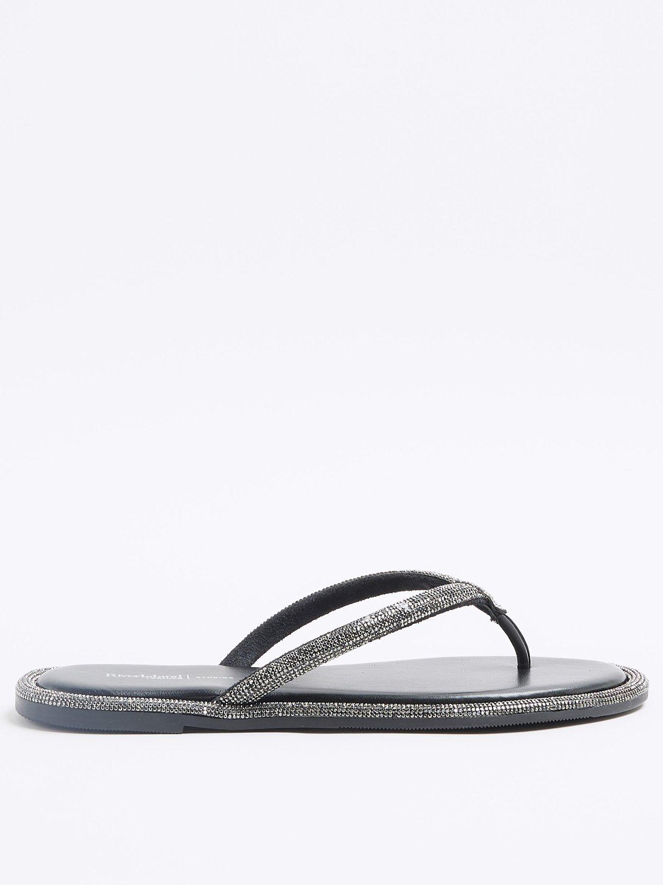 undefined Leather Embellished Sandals