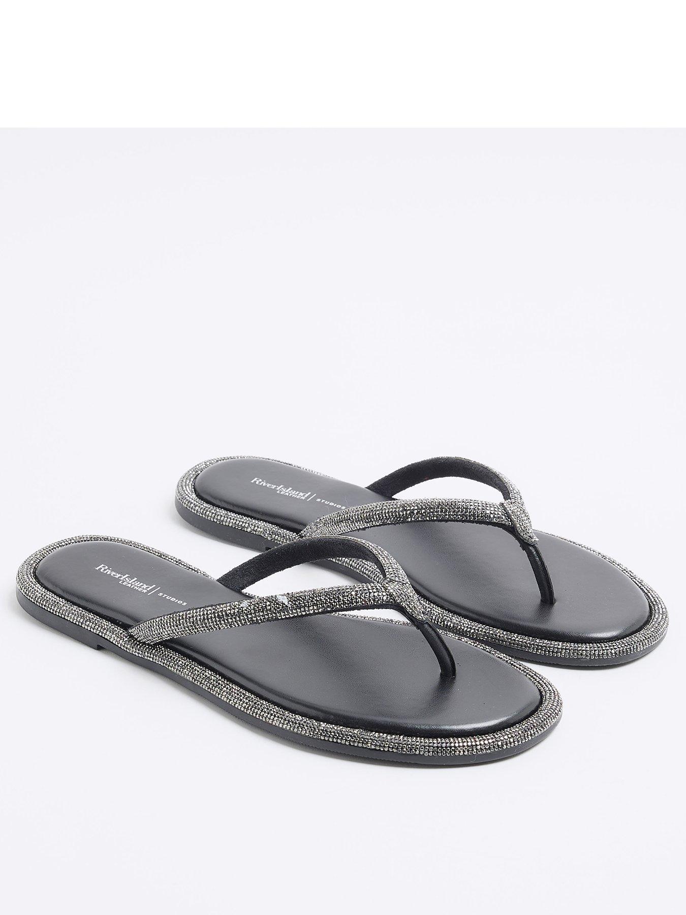Image 2 of 5 of River Island Leather Embellished Sandals