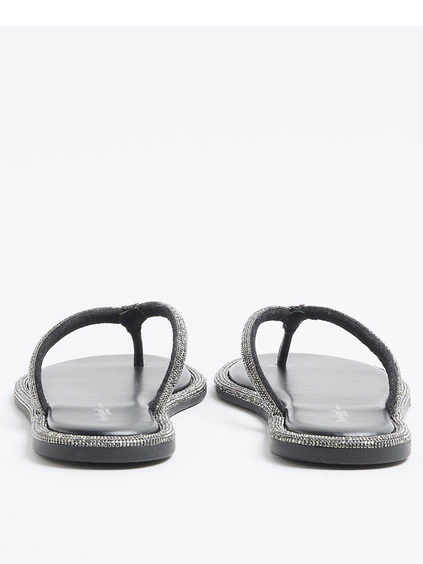 Image 3 of 5 of River Island Leather Embellished Sandals